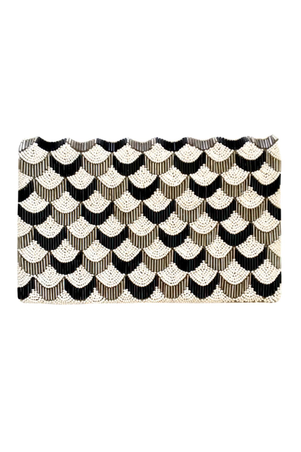 Kokommo Velvet Flapper Bead Clutch