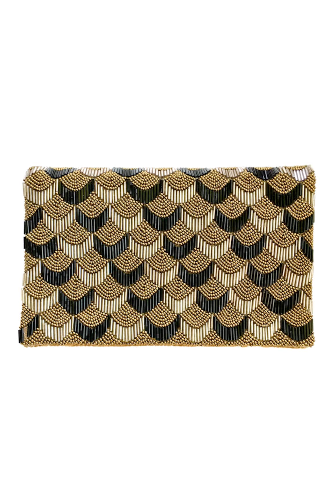 Kokommo Velvet Flapper Bead Clutch