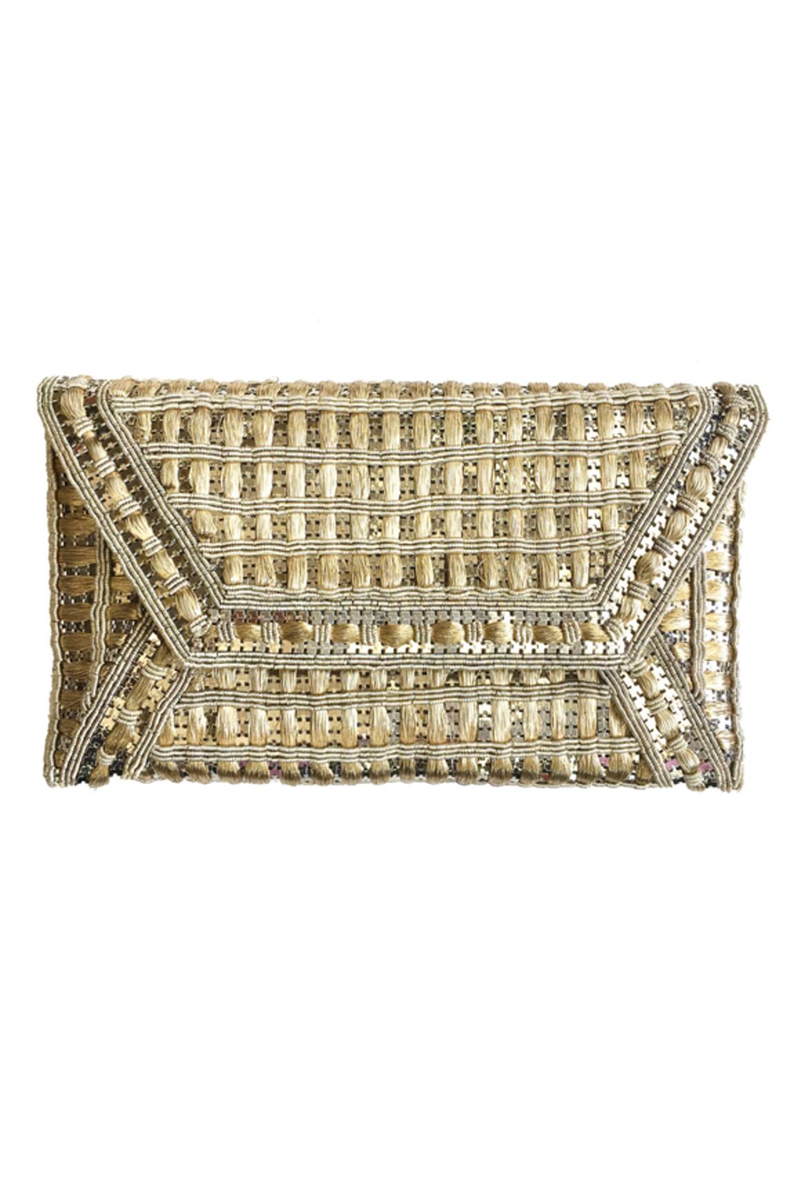 Kokommo Woven Como Flap Clutch