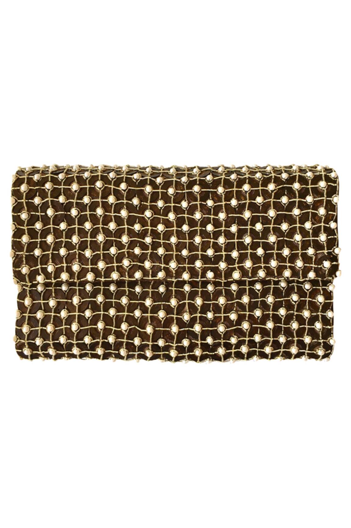 Kokommo Donut Bead Embellished Clutch