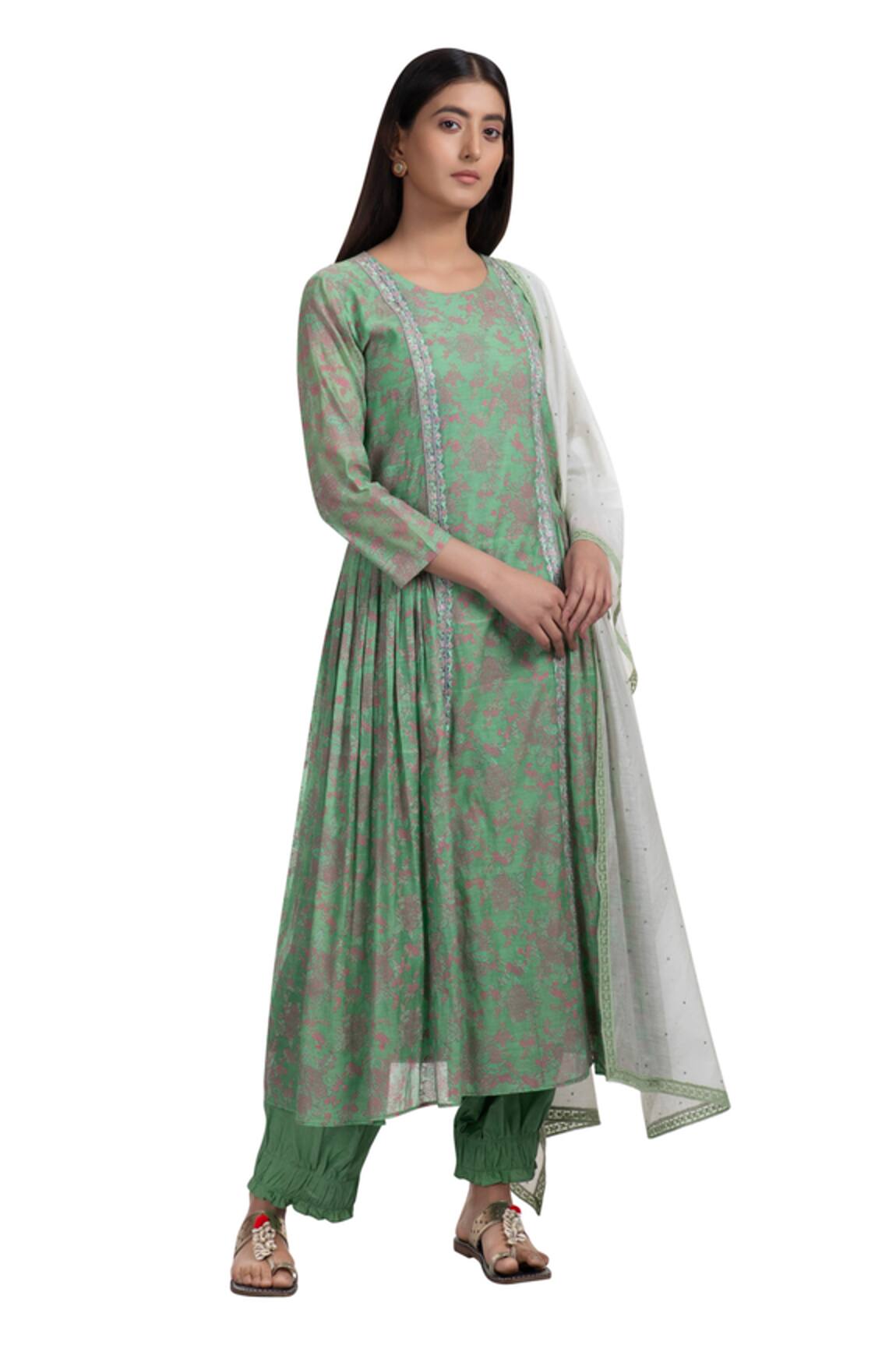 Chhaya Mehrotra Handwoven Chanderi Anarkali Set