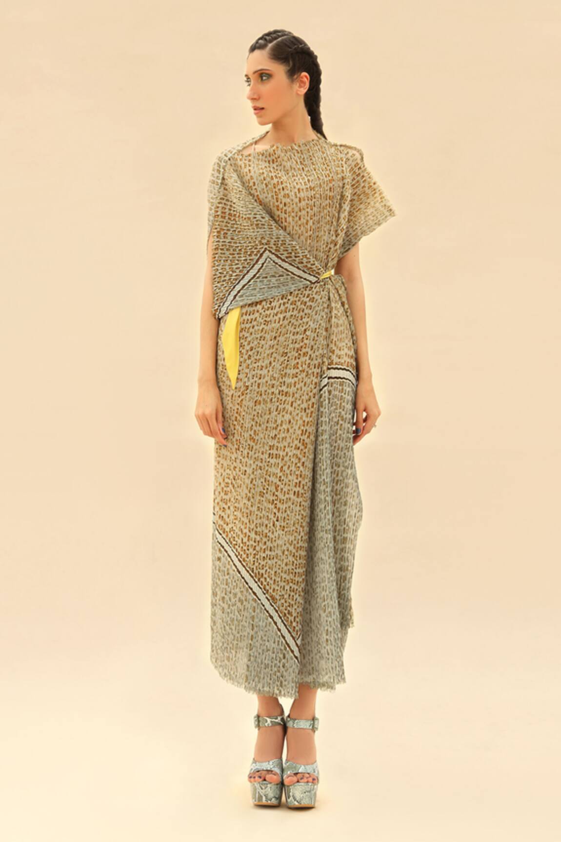 Abhishek Sharma Tie-Dye Print Dress