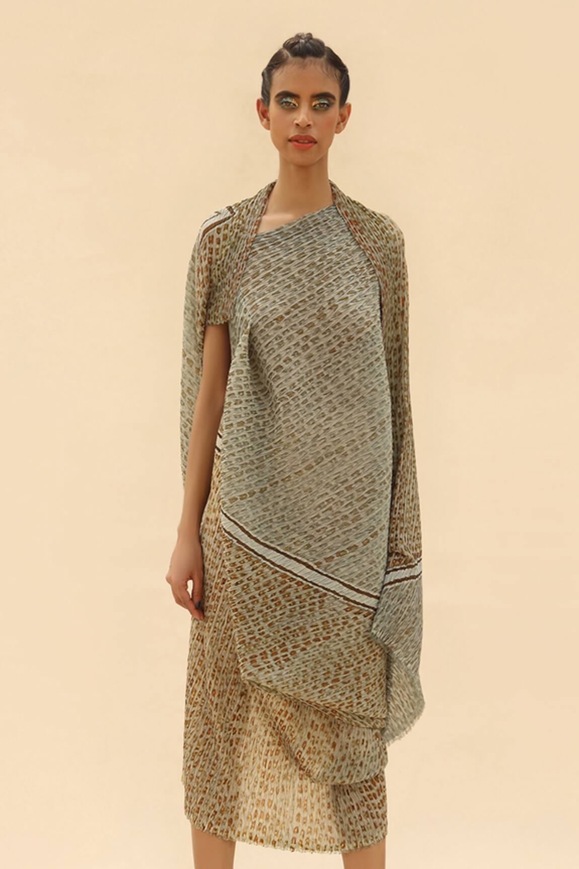 Abhishek Sharma Tie-Dye Print Dress