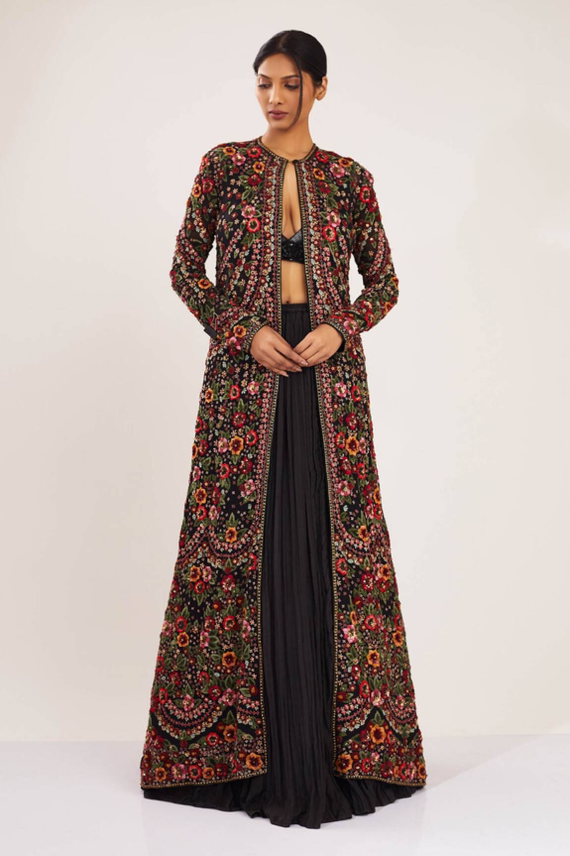 Nakul Sen Embroidered Jacket & Lehenga Set 
