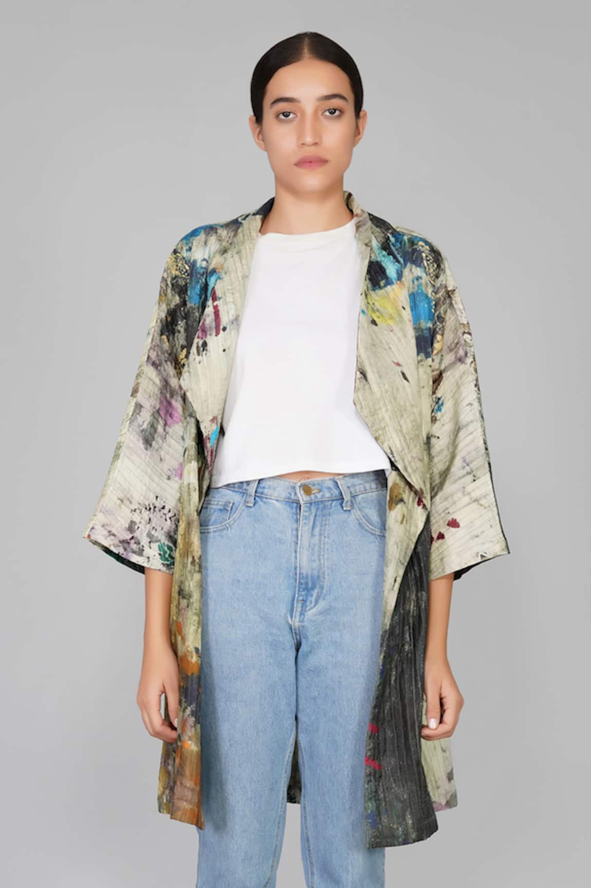 Yavi Silk Printed Jacket