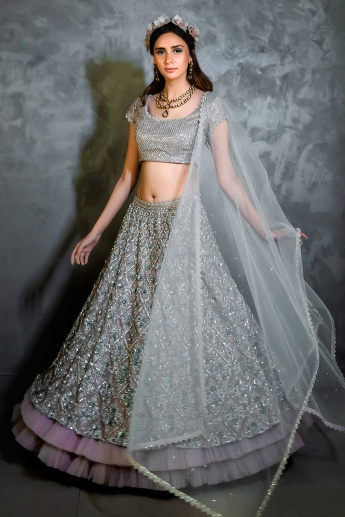 COUTURE BY NIHARIKA Embroidered Bridal Lehenga Set