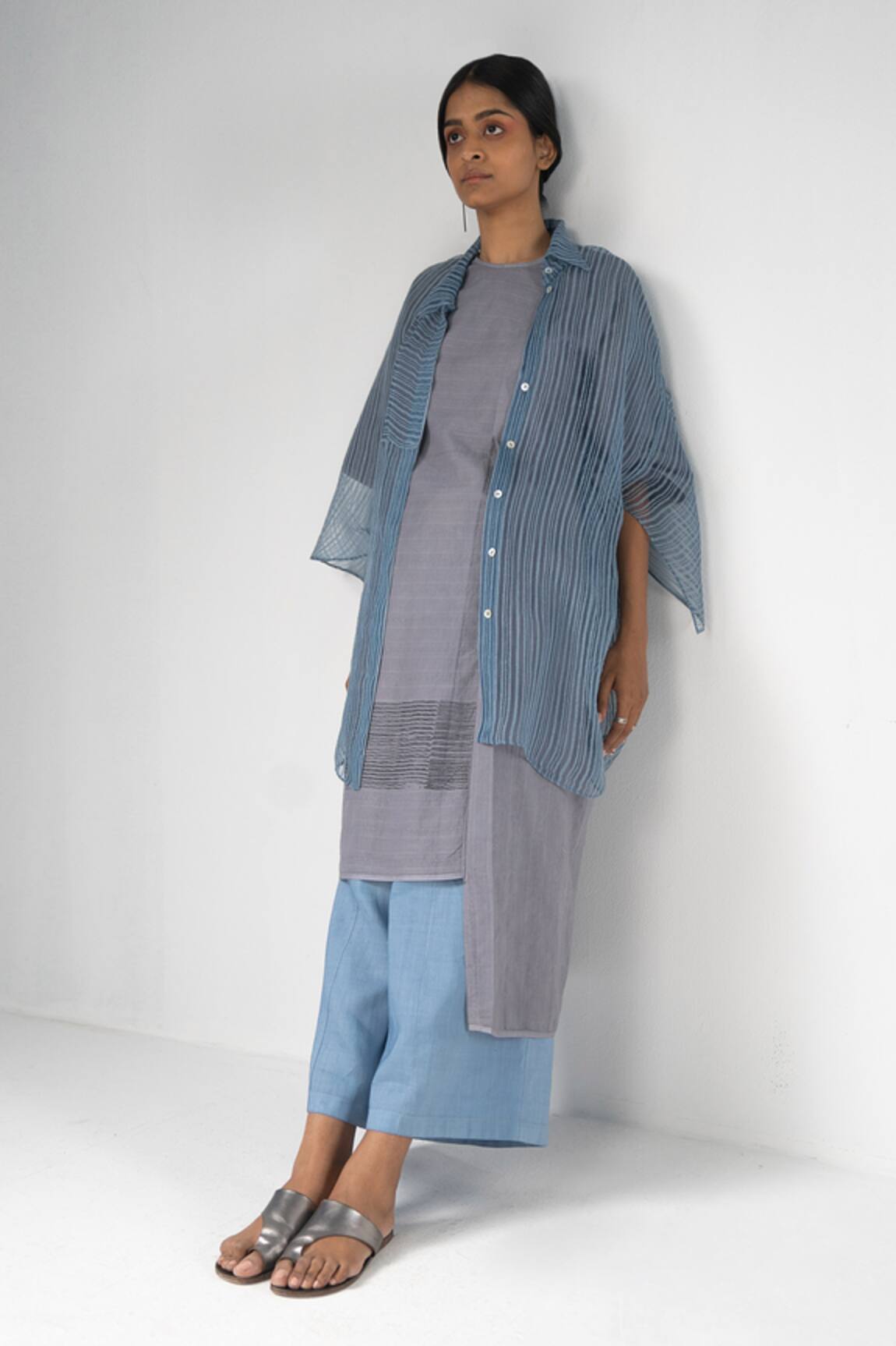 Urvashi Kaur Block Print Asymmetric Hem Tunic