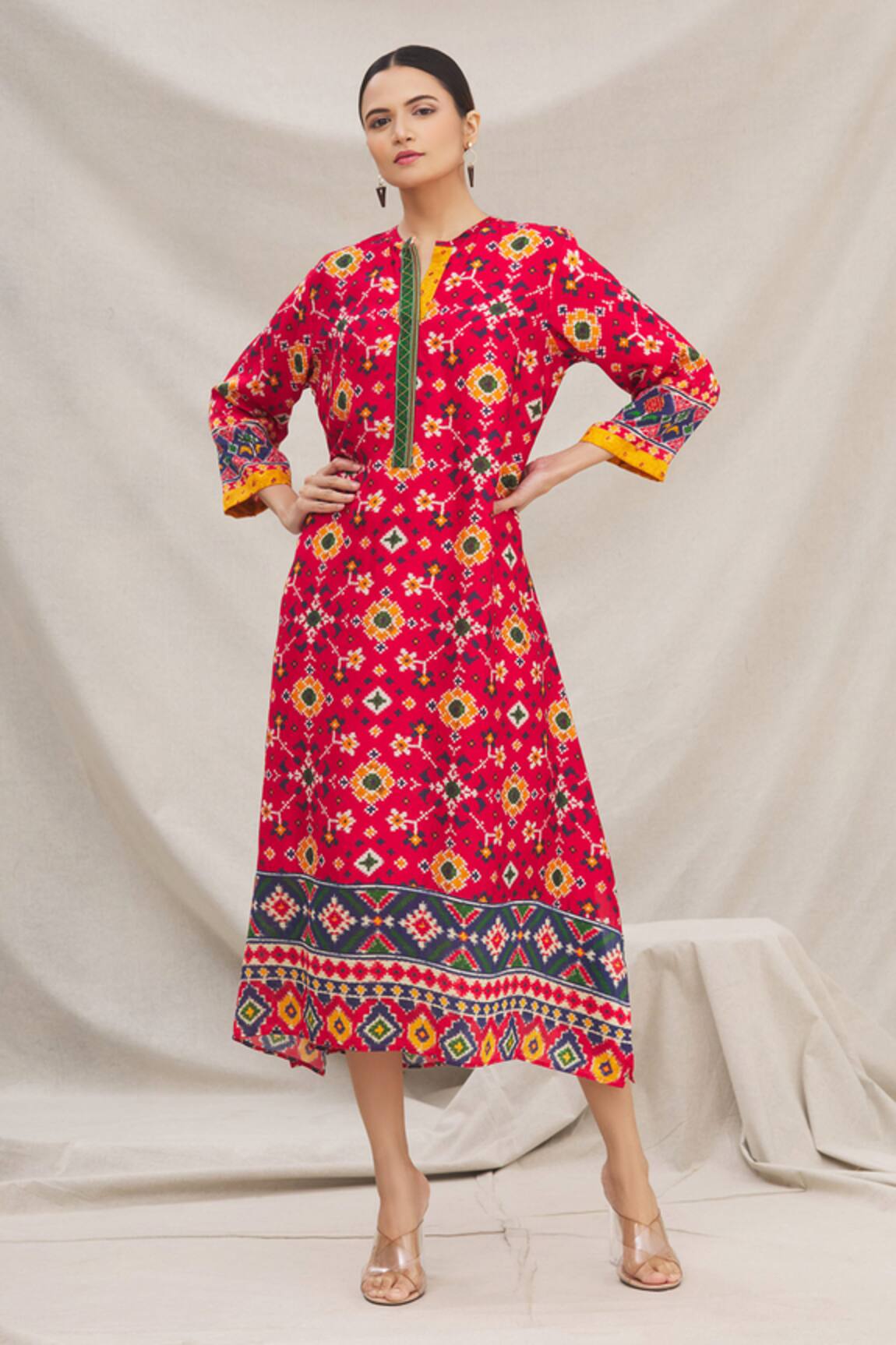 Meghna Panchmatia Silk Printed Dress
