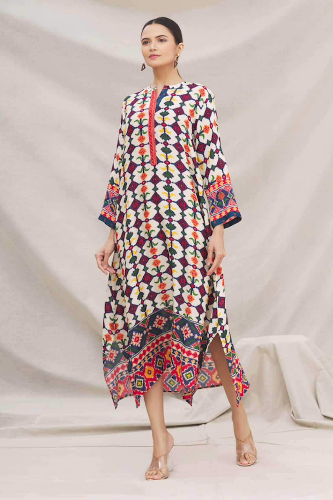 Meghna Panchmatia Silk Printed Dress 