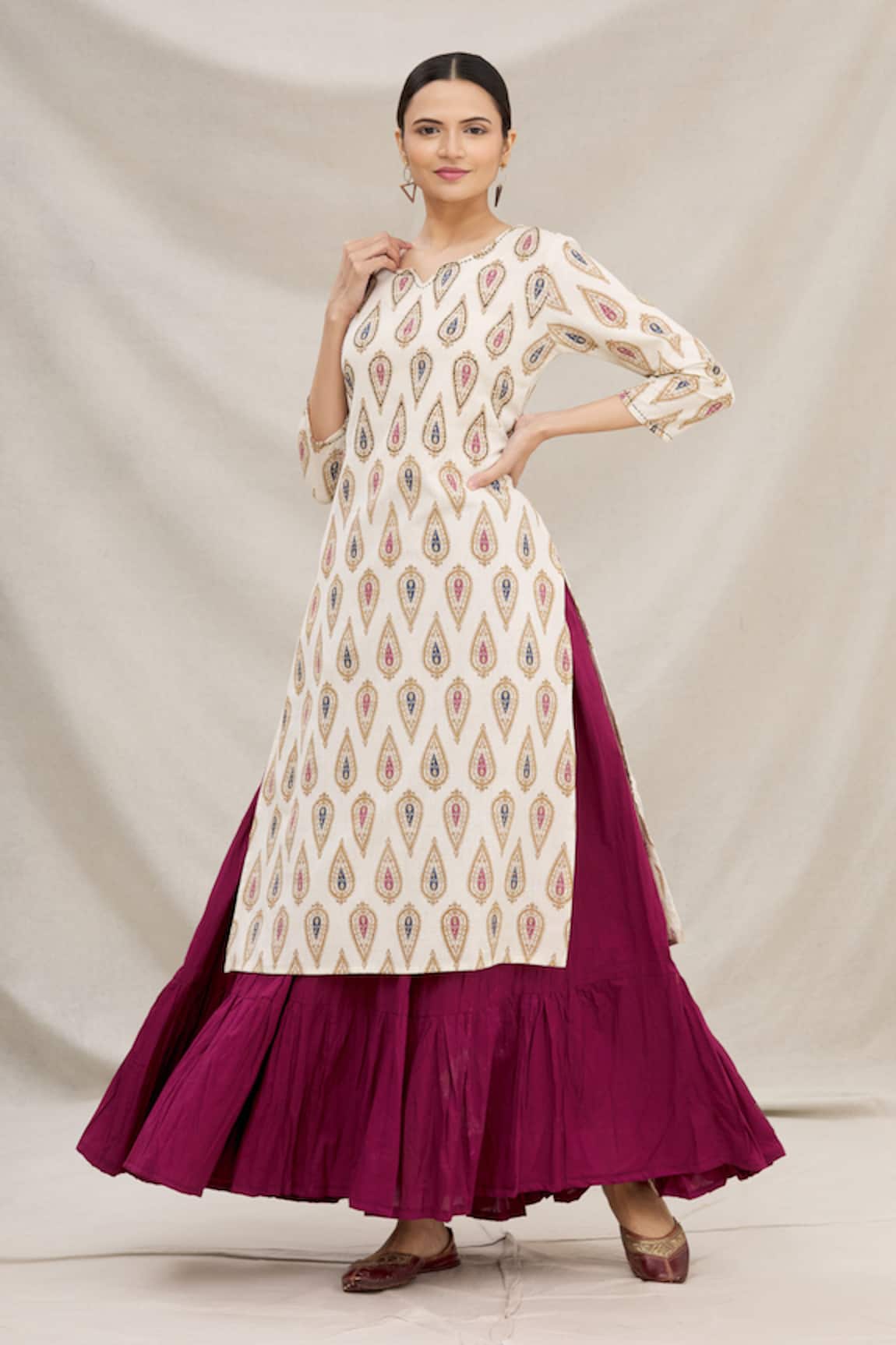 Long Frock Skirt Design with Belt  She Collection