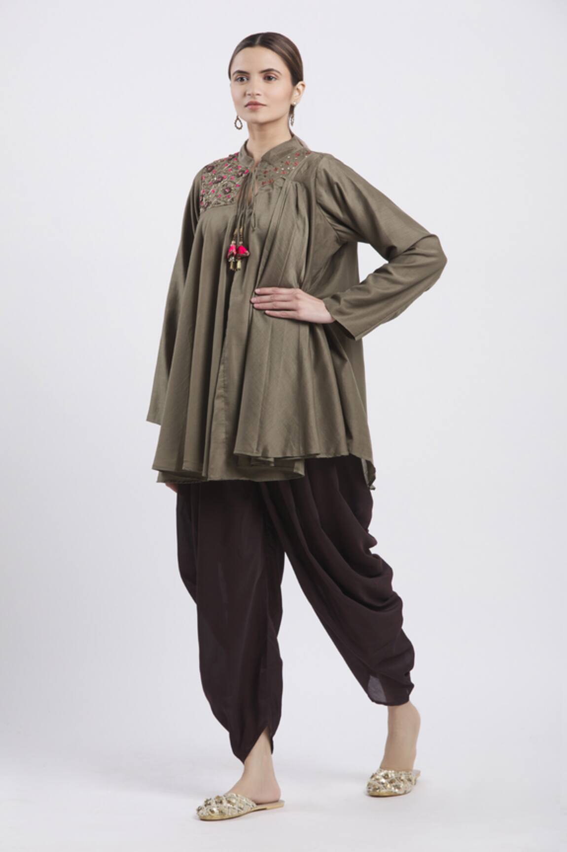 Arihant Rai Sinha Silk Kurta & Dhoti Pant Set