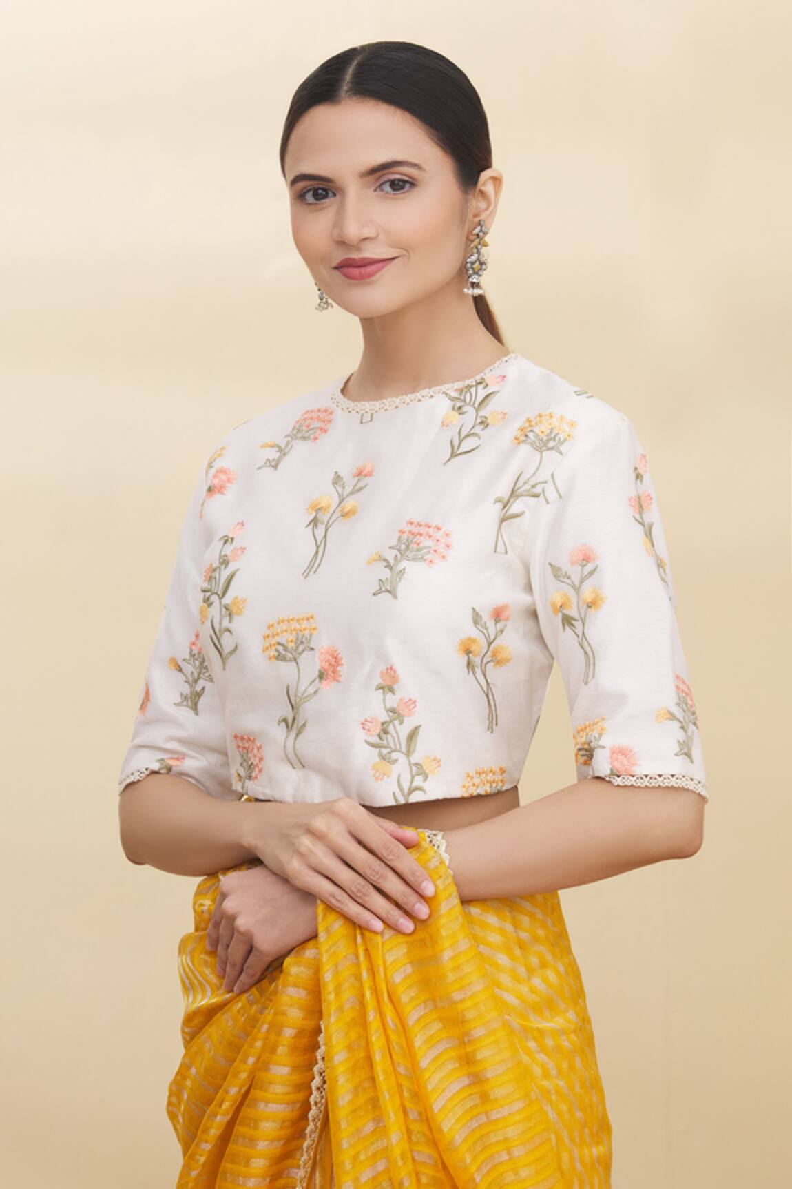 Pranay Baidya Chanderi Blouse