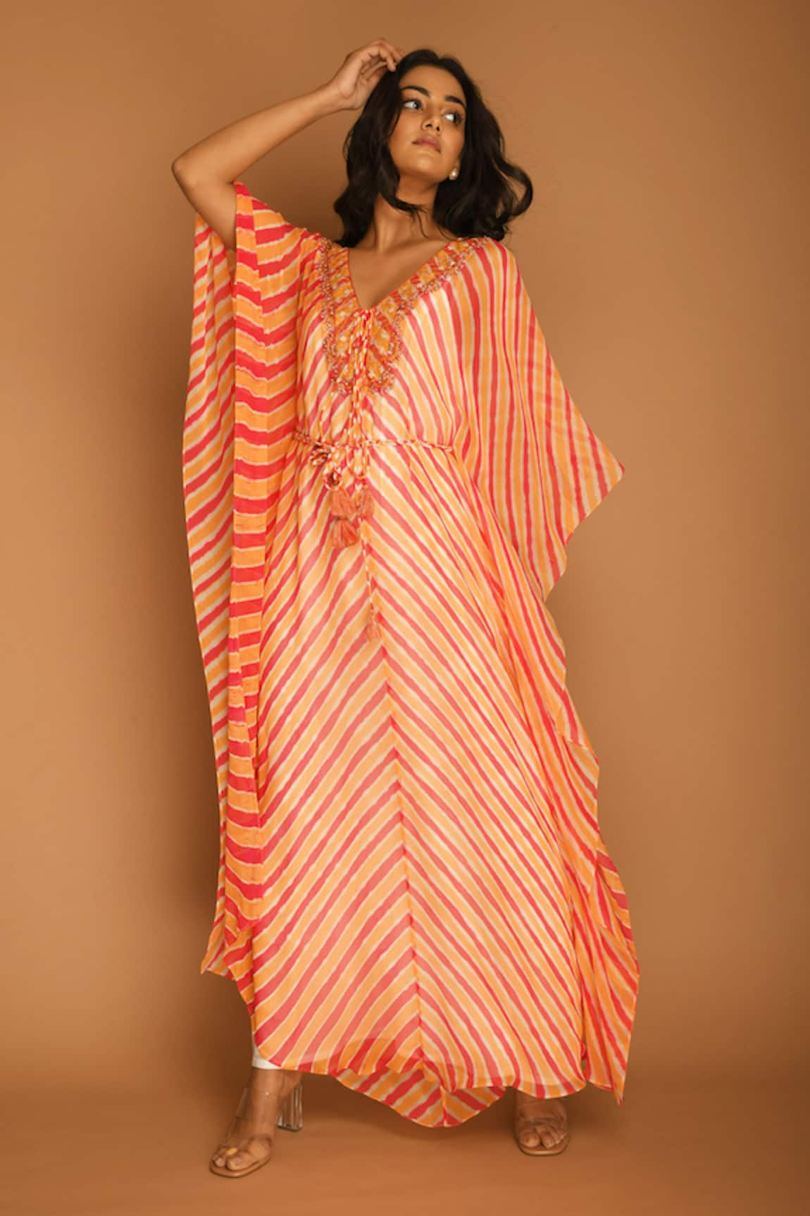 k-anshika Leheriya Print Kaftan