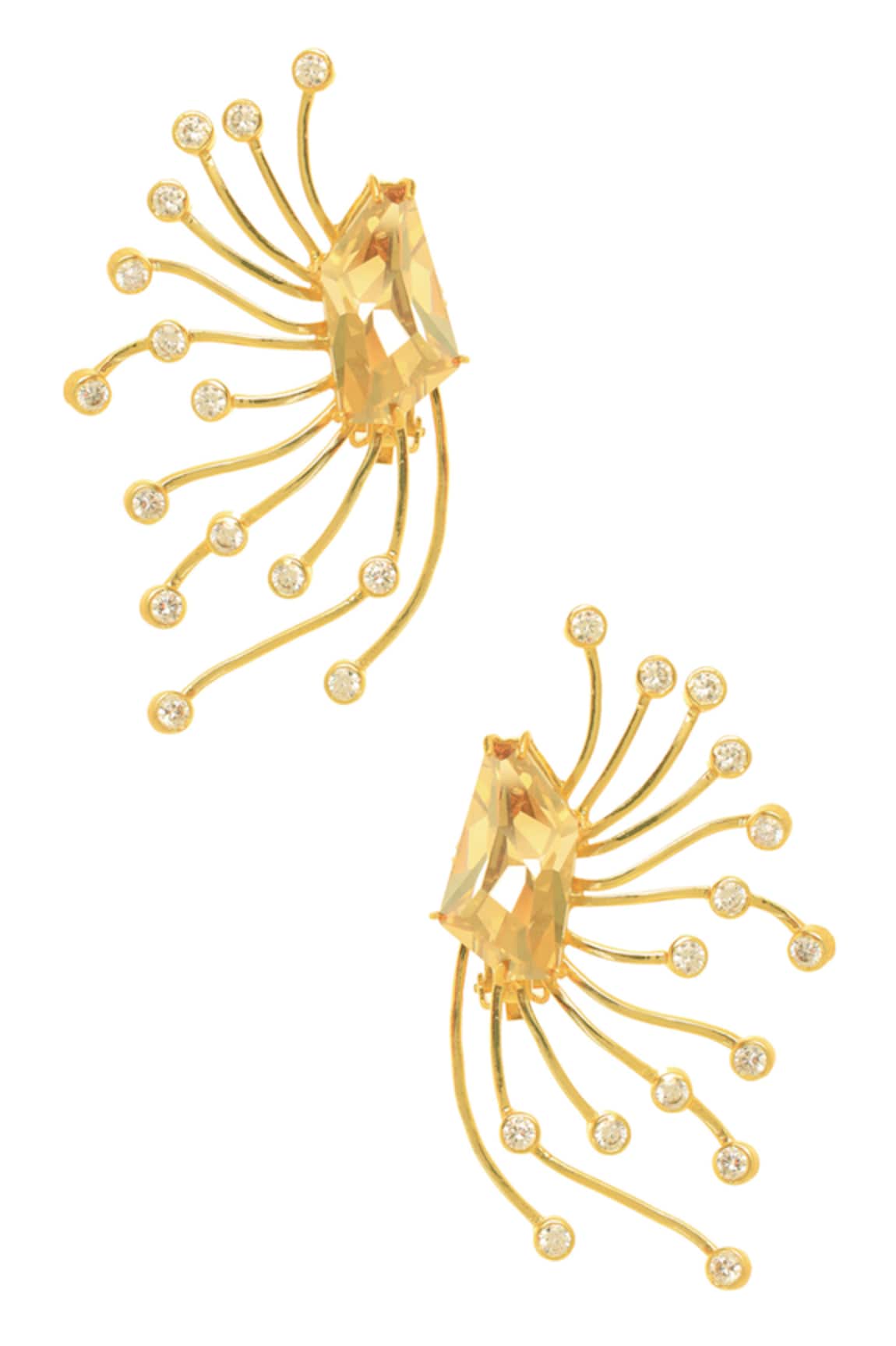 Esme By Aashna Dalmia Structured Tentacle Earrings 