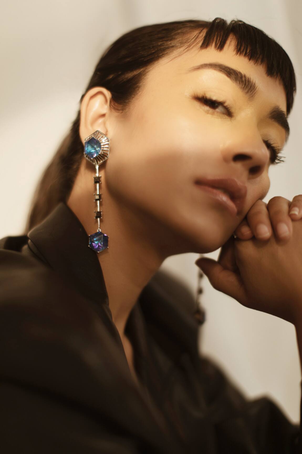 Esme By Aashna Dalmia Detachable Hexagon Danglers