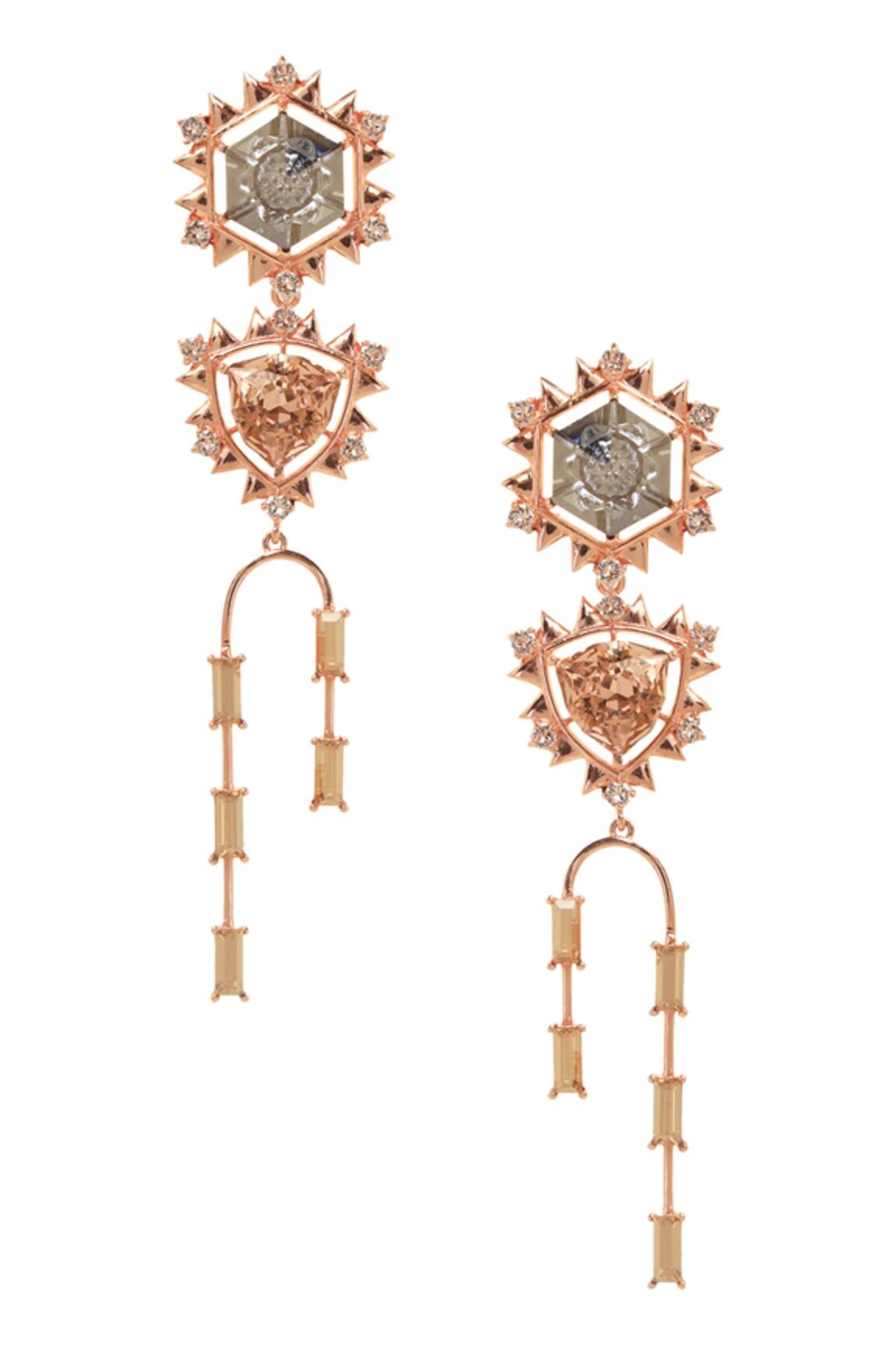 Esme By Aashna Dalmia Detachable Studded Danglers 