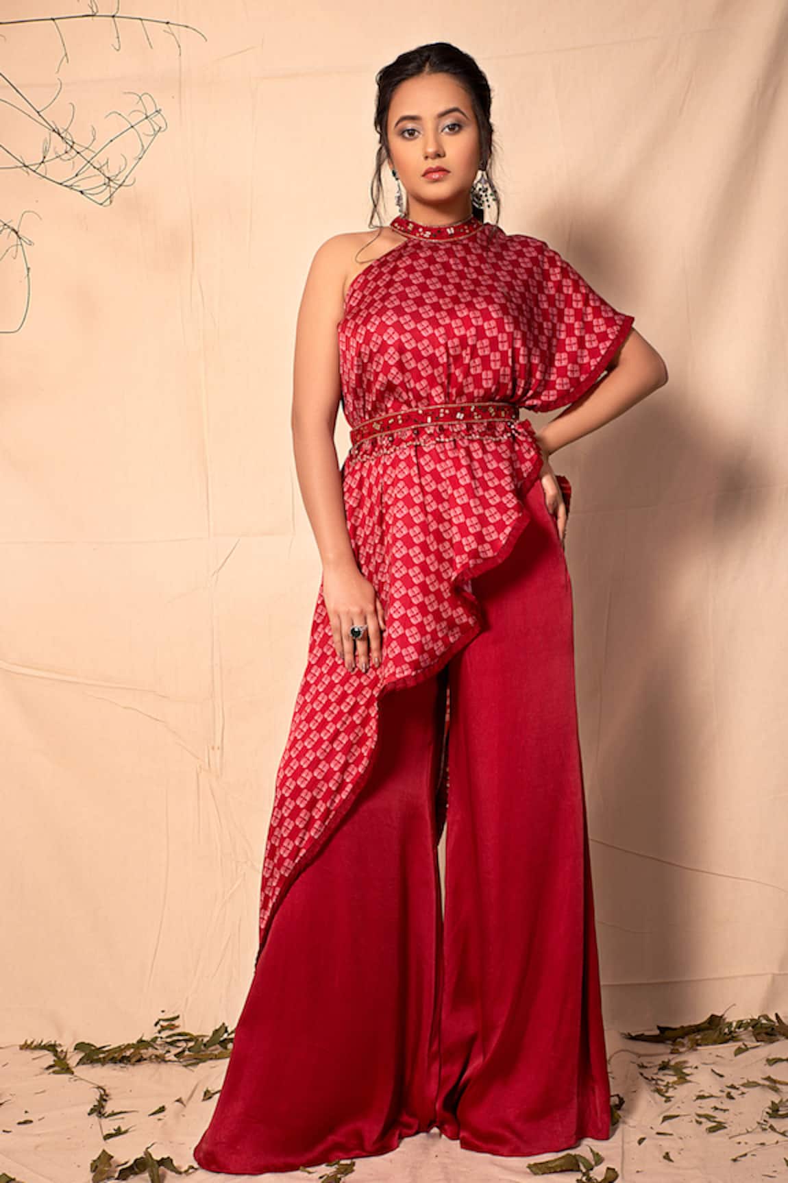 Dheeru Taneja Printed Kurta & Palazzo Set