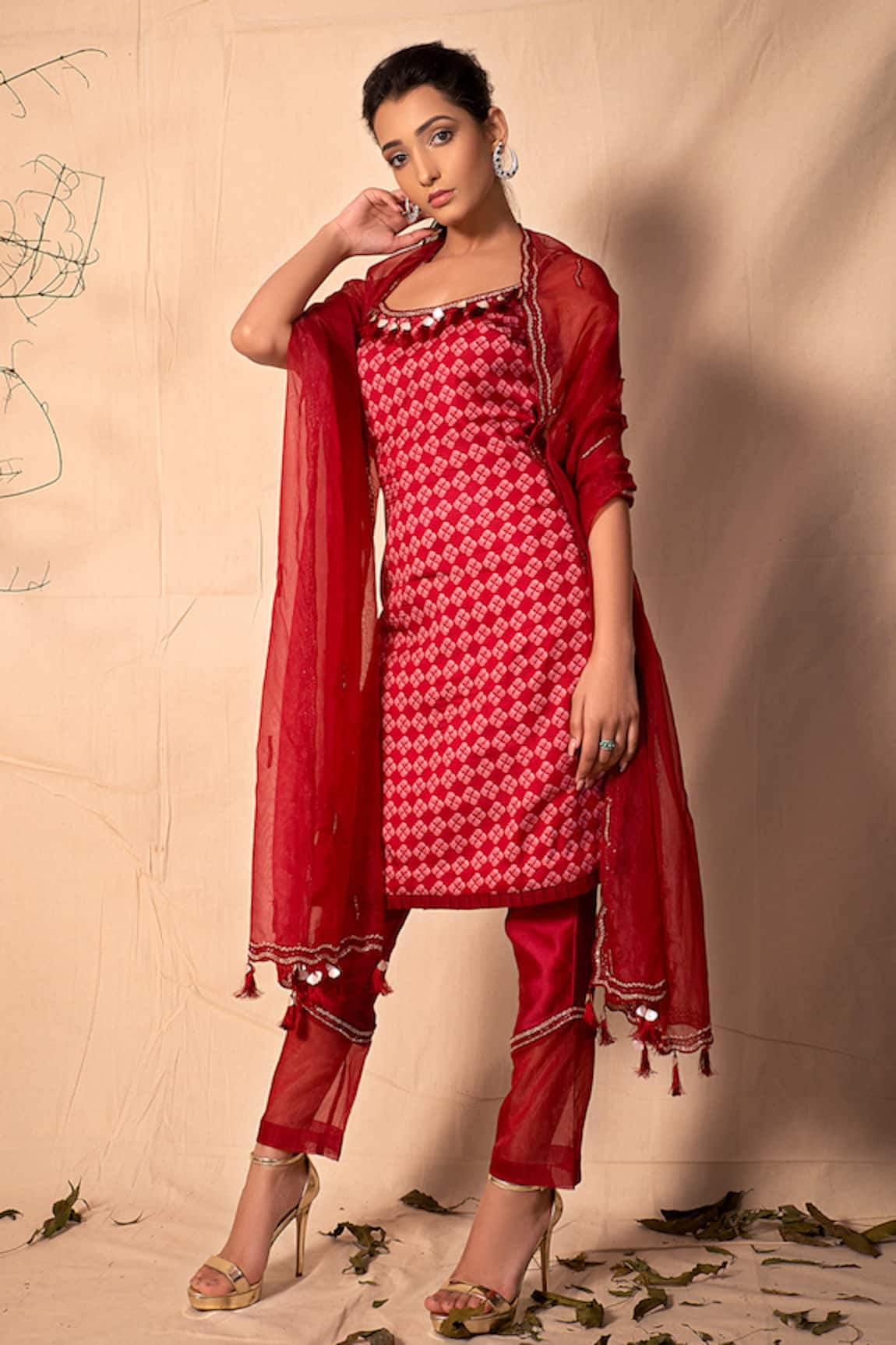 Dheeru Taneja Printed Kurta Set