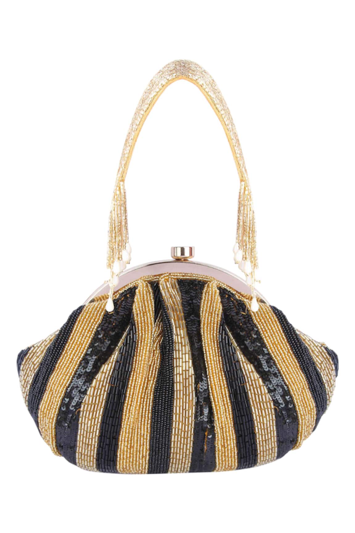 A Clutch Story Embroidered Silk Pouch Clutch