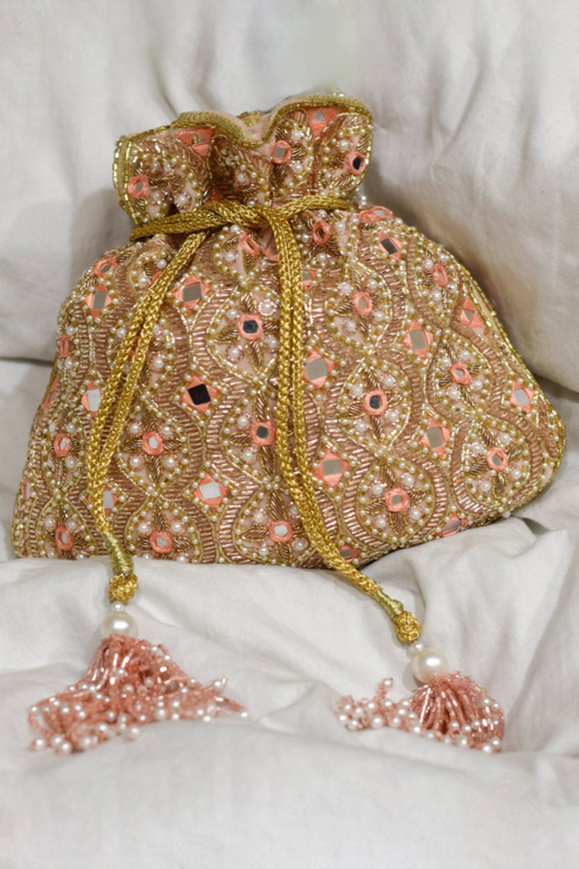 Eena Idika Velvet Potli Bag