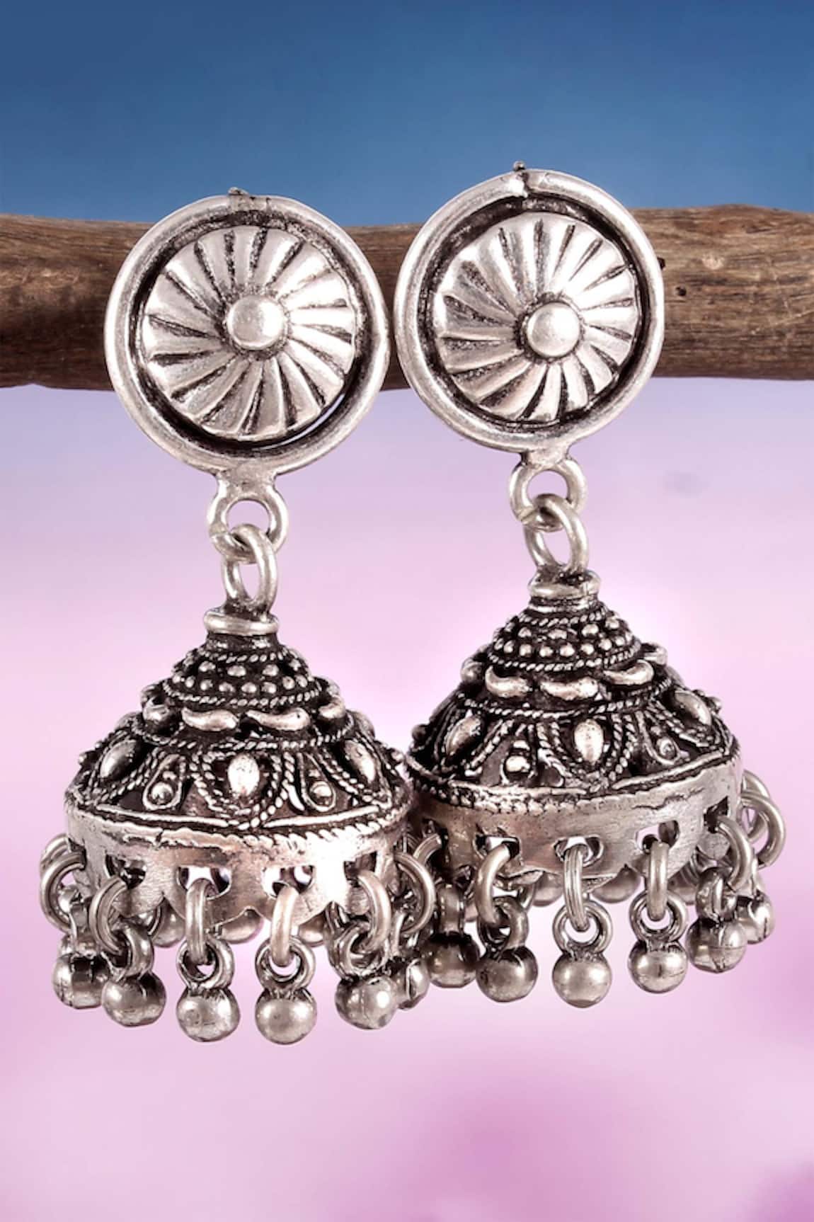 Noor Handcrafted Temple Jhumkas 