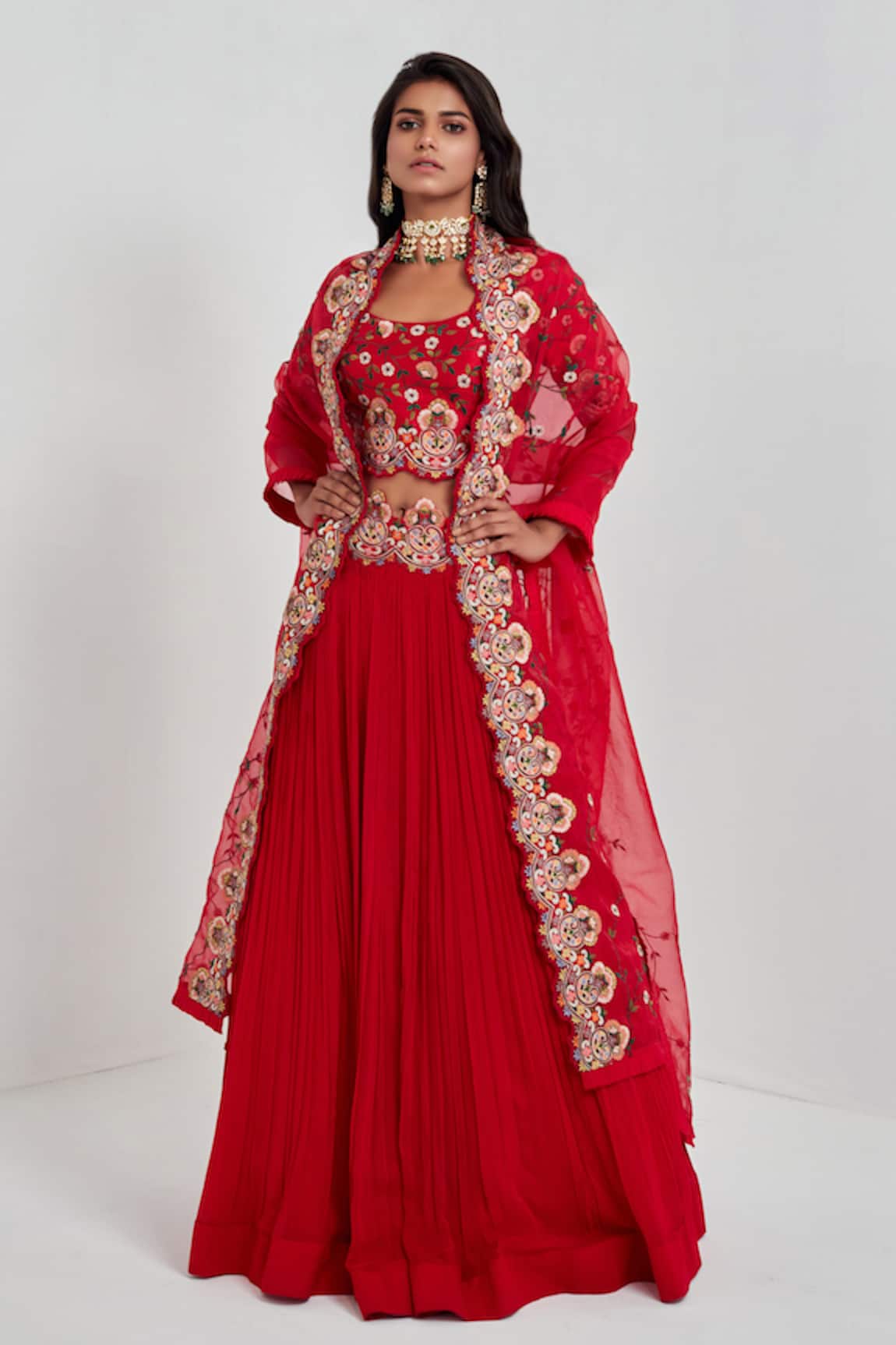 Rishi And Soujit Embroidered Bridal Lehenga Set 