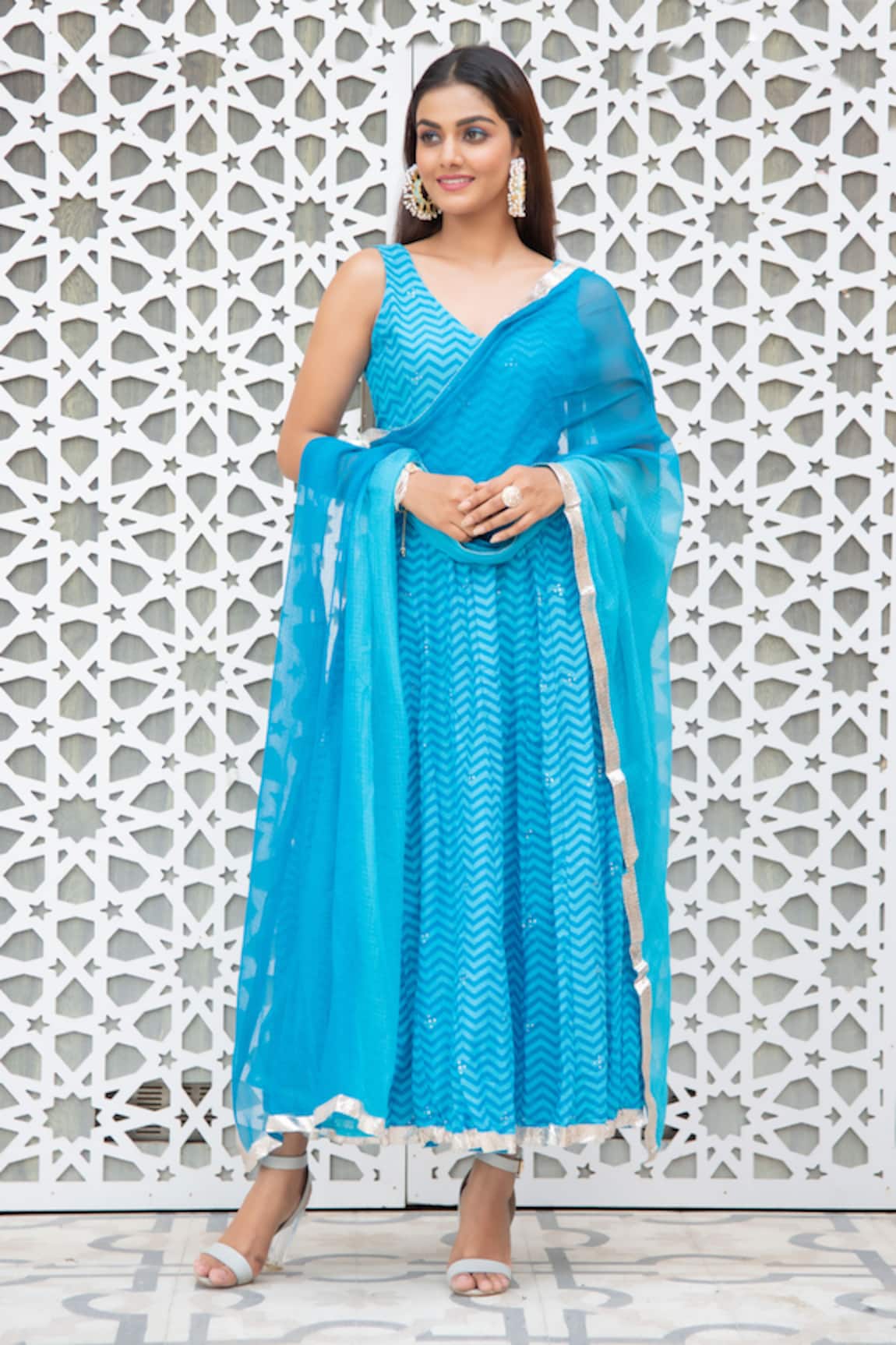 Maison Shefali Leheriya Anarkali with Dupatta