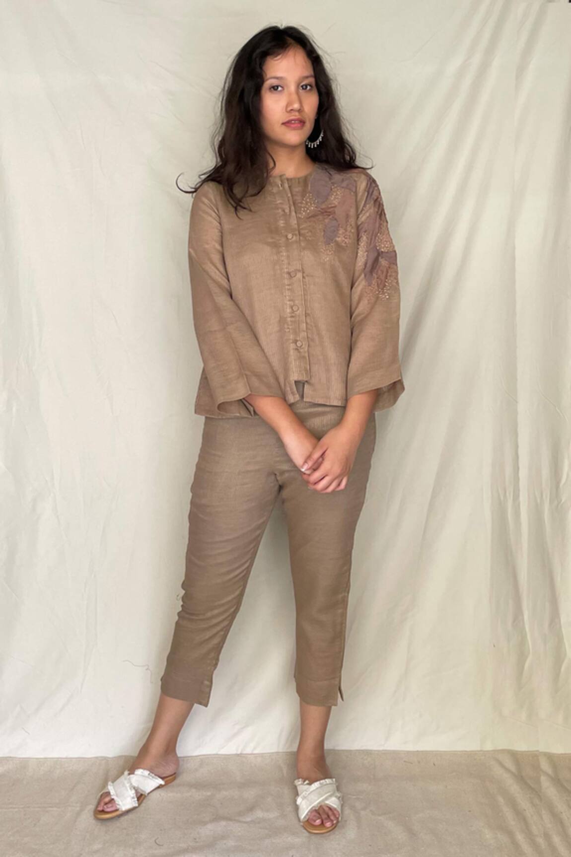 Chambray & CO. Emrboidered Shirt with Pants