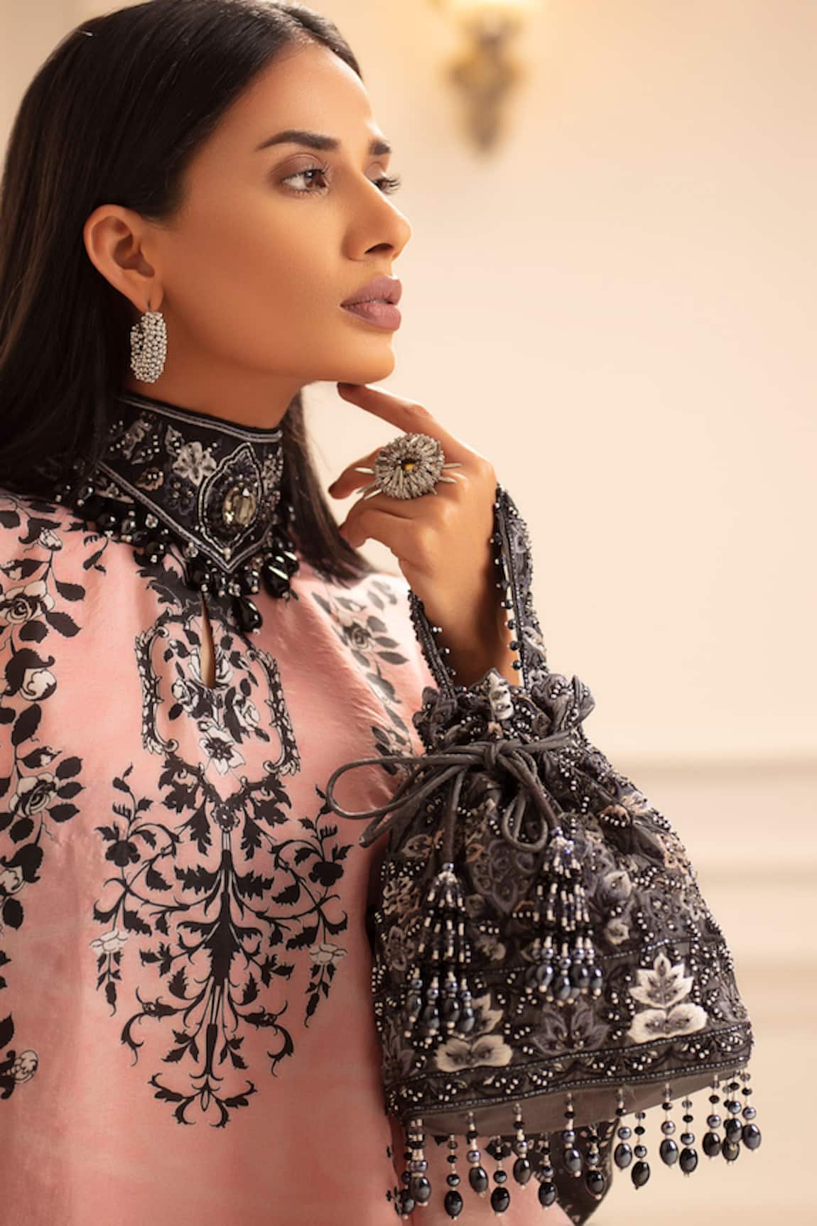 The Garnish Company Florica Bead Tassel Polti Bag