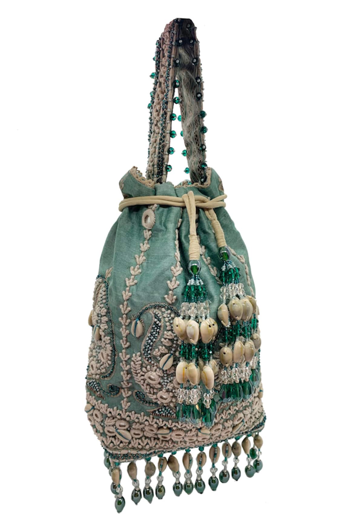 The Garnish Company Awadh Bead Tassel Polti Bag