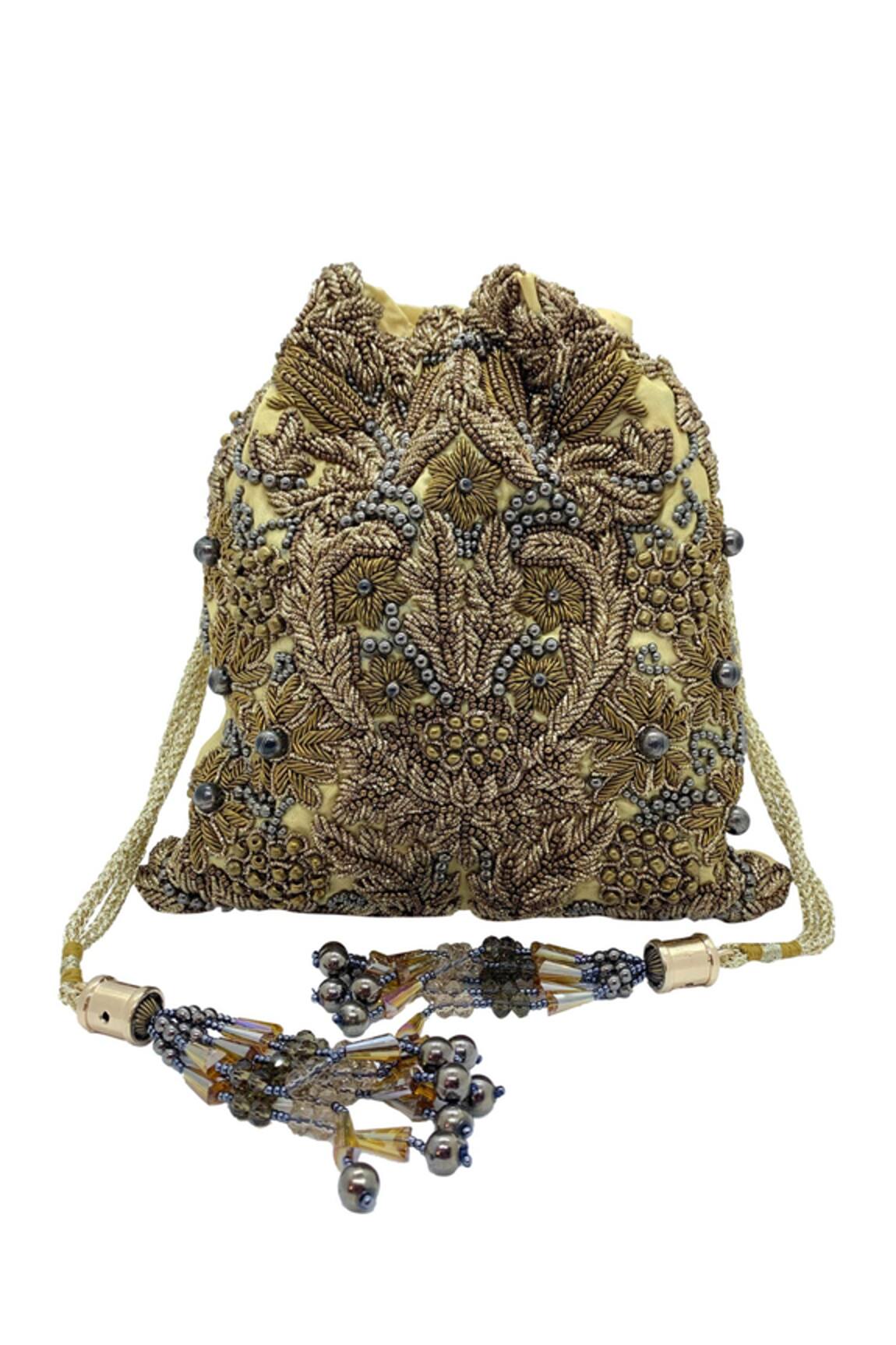 The Garnish Company Latonya Embroidered Potli Bag