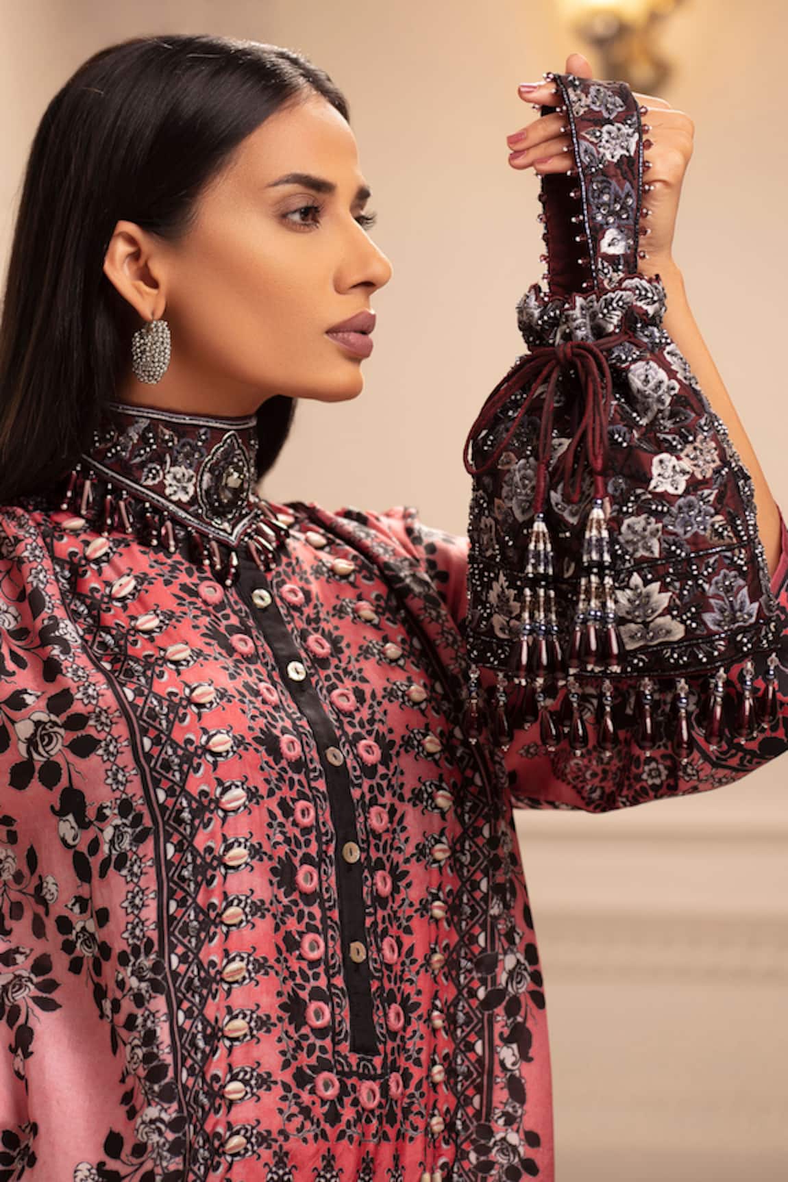 The Garnish Company Florica Bead Tassel Polti Bag