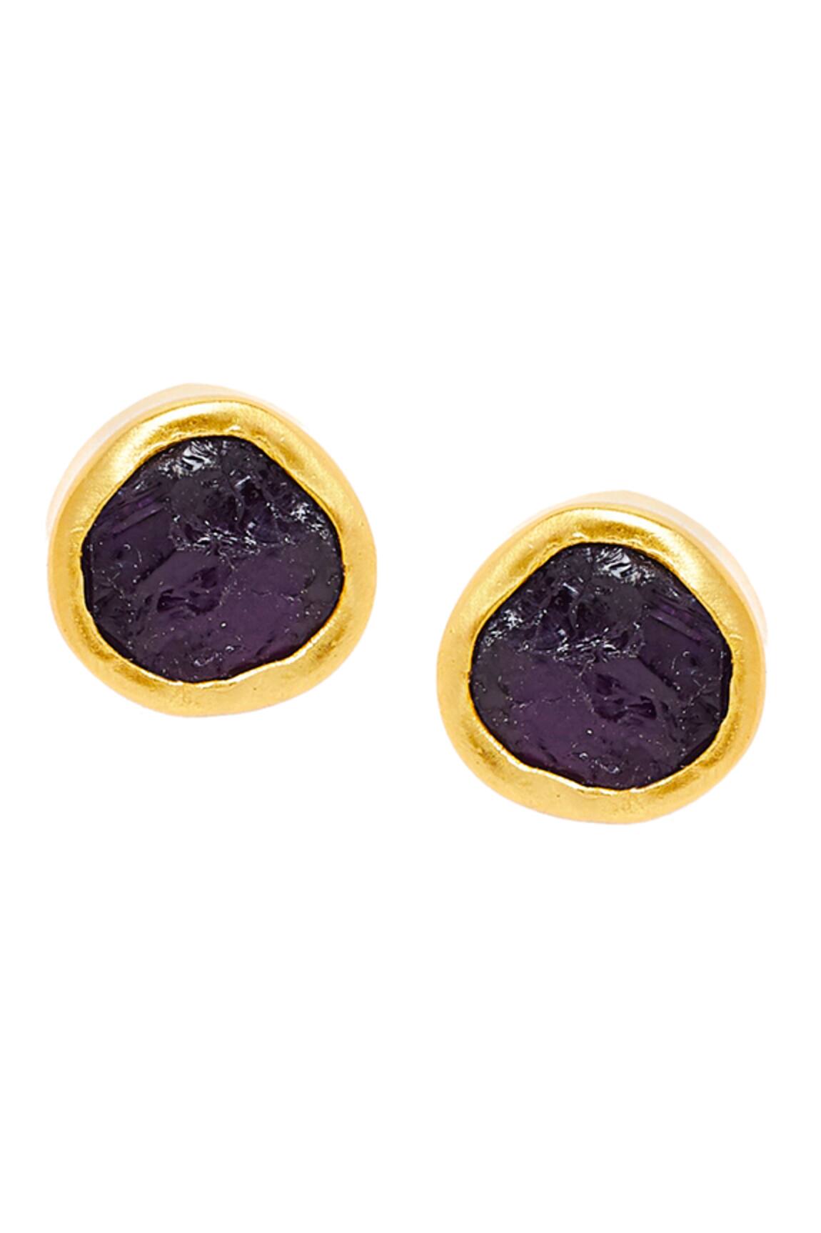 Zariin Stone Stud Earrings
