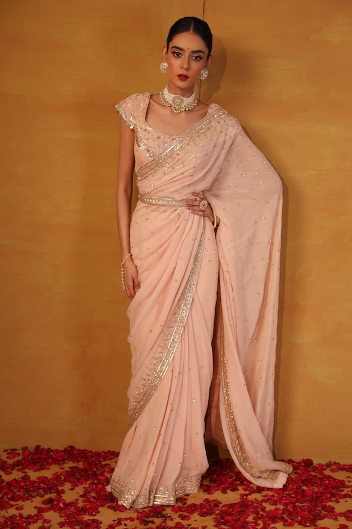 Esha Koul Embroidered Saree with Blouse 