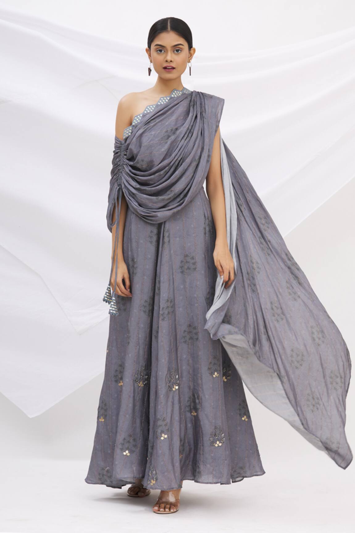 17:17 By Simmi Saboo Bandeau Jumpsuit with Drape 