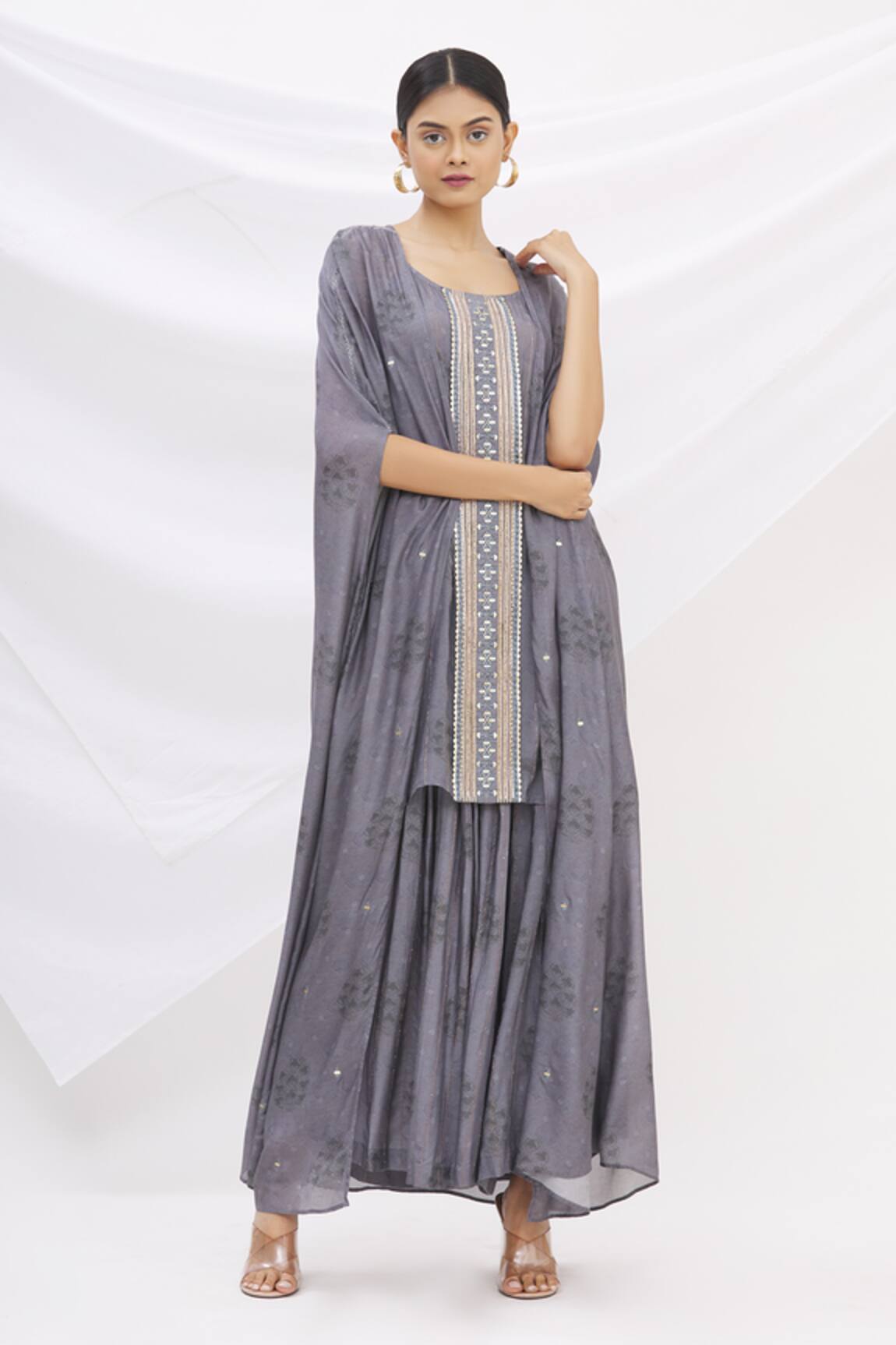 17:17 By Simmi Saboo Printed Jacket & Kurta Set 