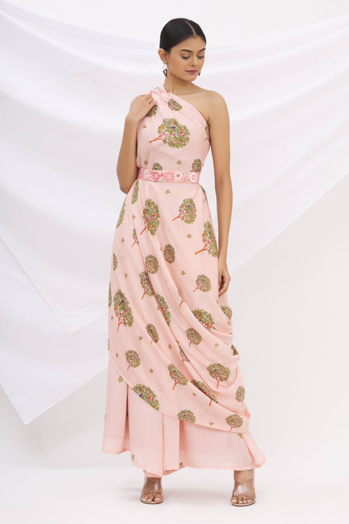 17:17 By Simmi Saboo Chanderi Silk Tunic & Pant Set 