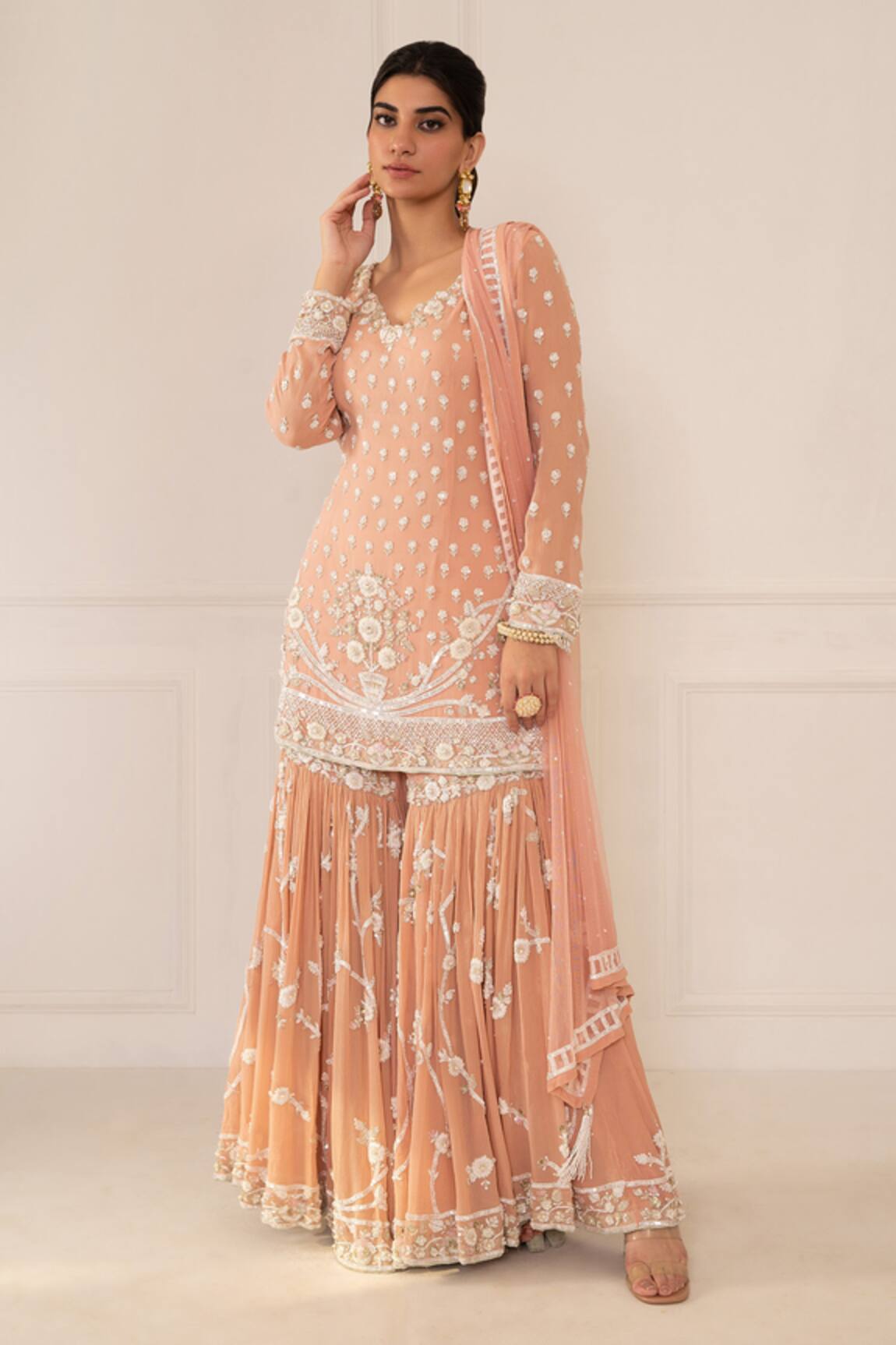 Mani Bhatia Embroidered Sharara Set