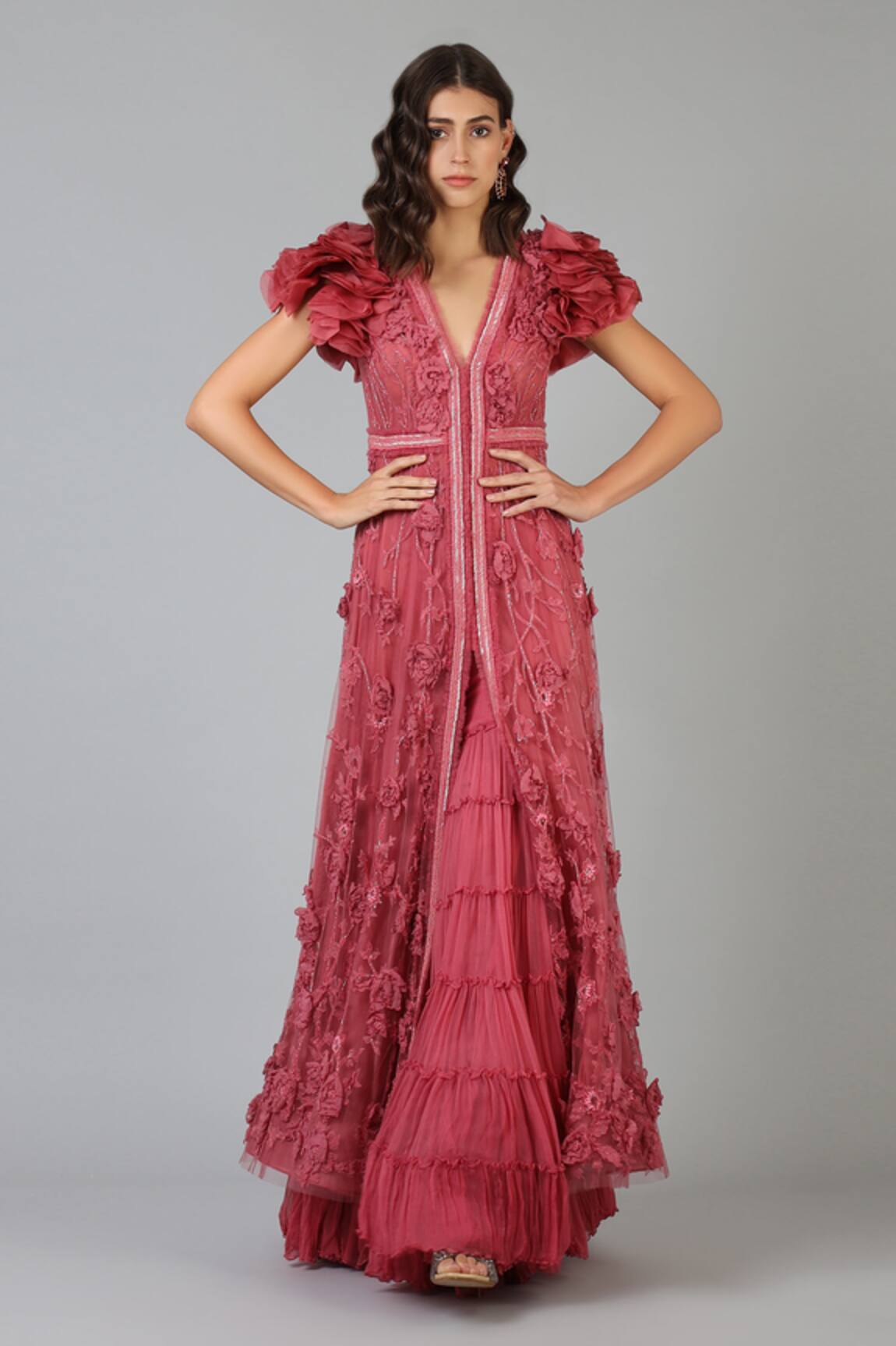 Geisha Designs Embellished Anarkali With Pant