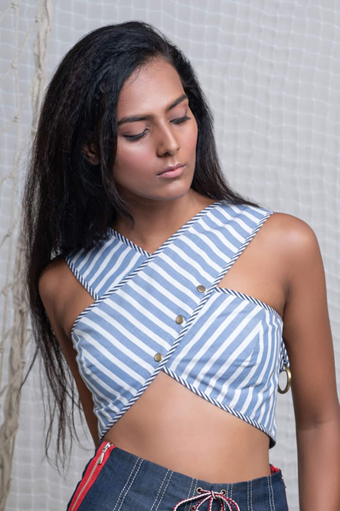 Chillosophy Striped Crop Top