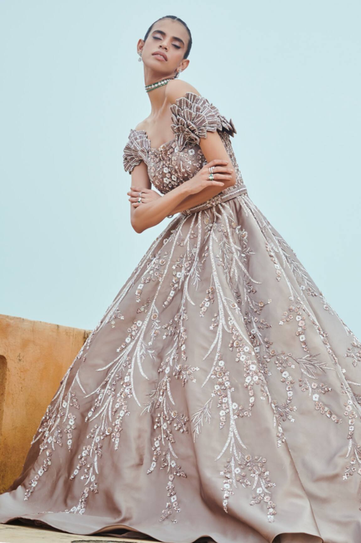 Rachit Khanna Embroidered Gown