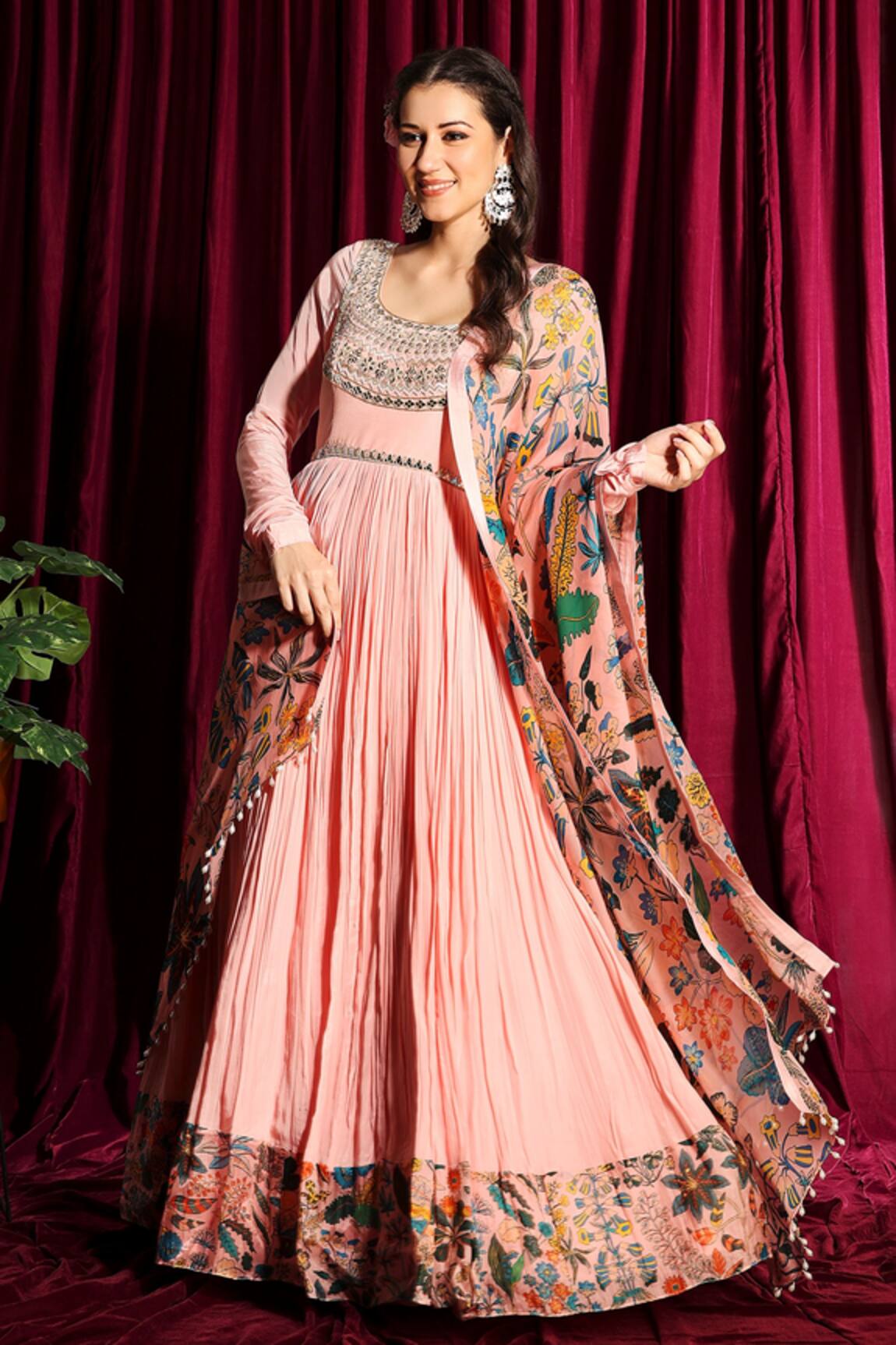 Aayushi Maniar Anarkali with Printed Dupatta 