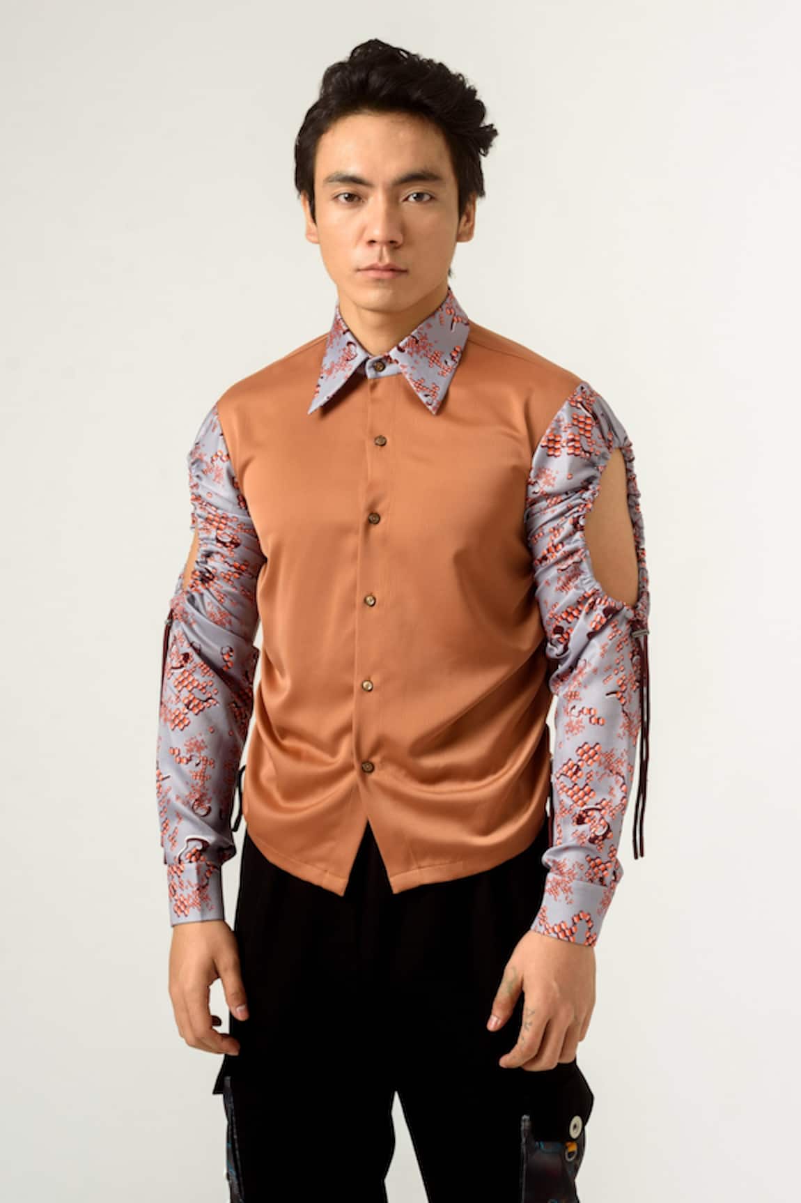 Siddhant Agrawal Color Block Printed Shirt 
