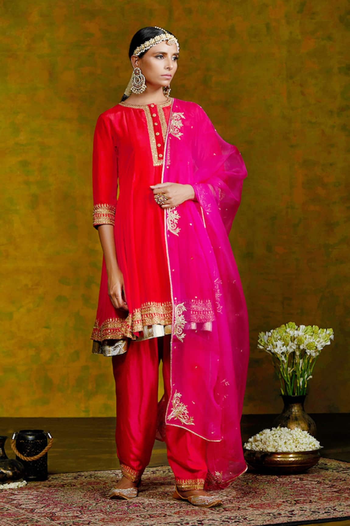 Weaver Story Pita Embroidered Anarkali Set 