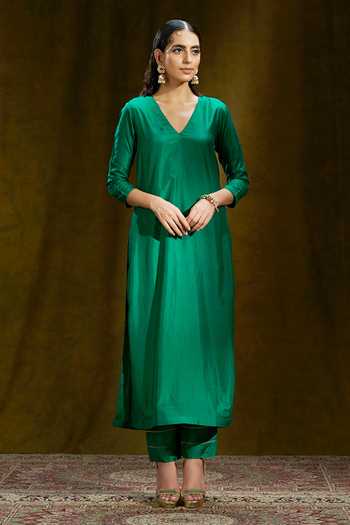 Weaver Story Mulberry Silk Kurta & Pant Set 