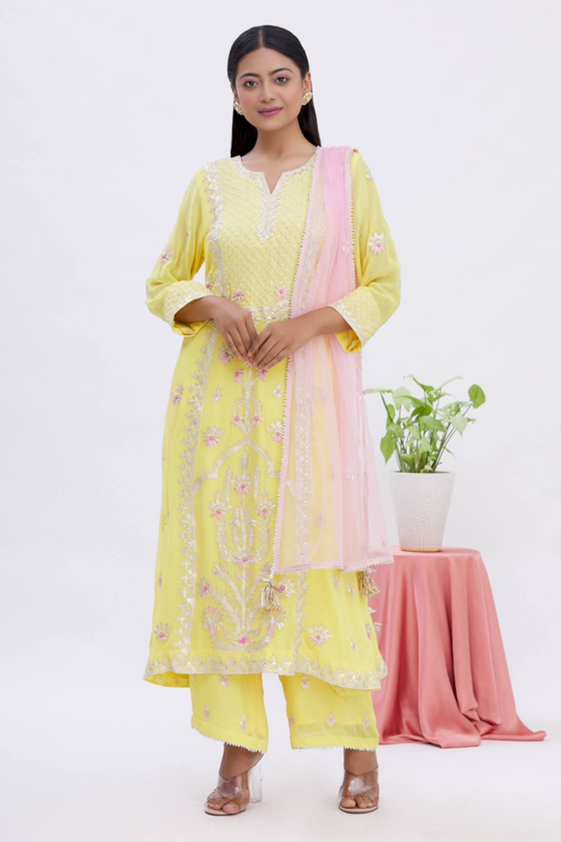 Surabhi Arya Embroidered Georgette Kurta Set