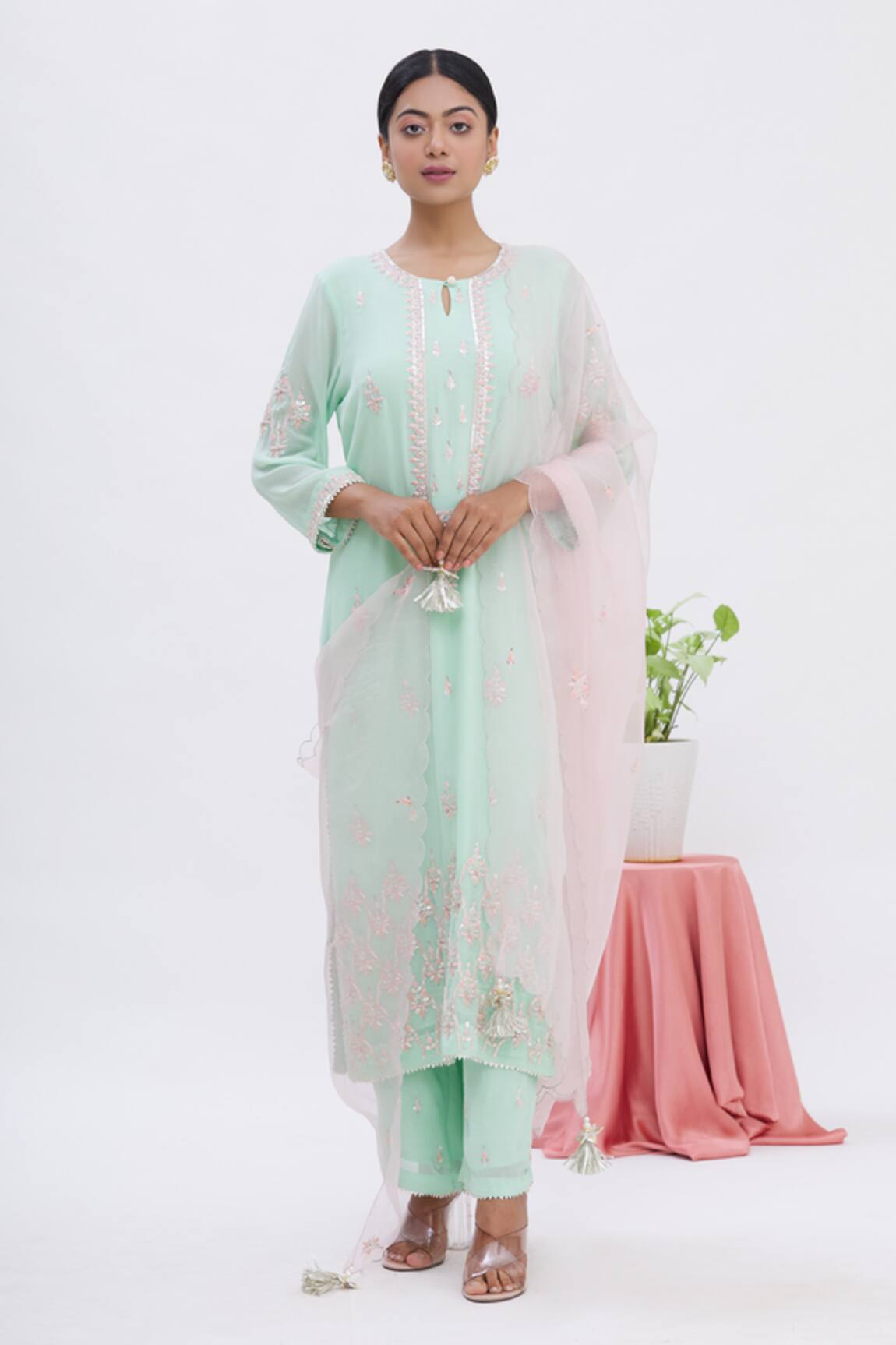 Surabhi Arya Gota Embroidered Kurta Palazzo Set
