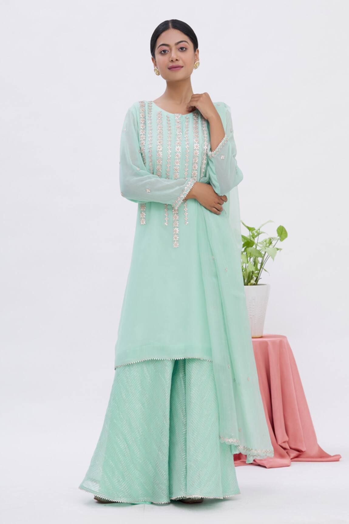 Surabhi Arya Gota Embroidered Kurta Sharara Set