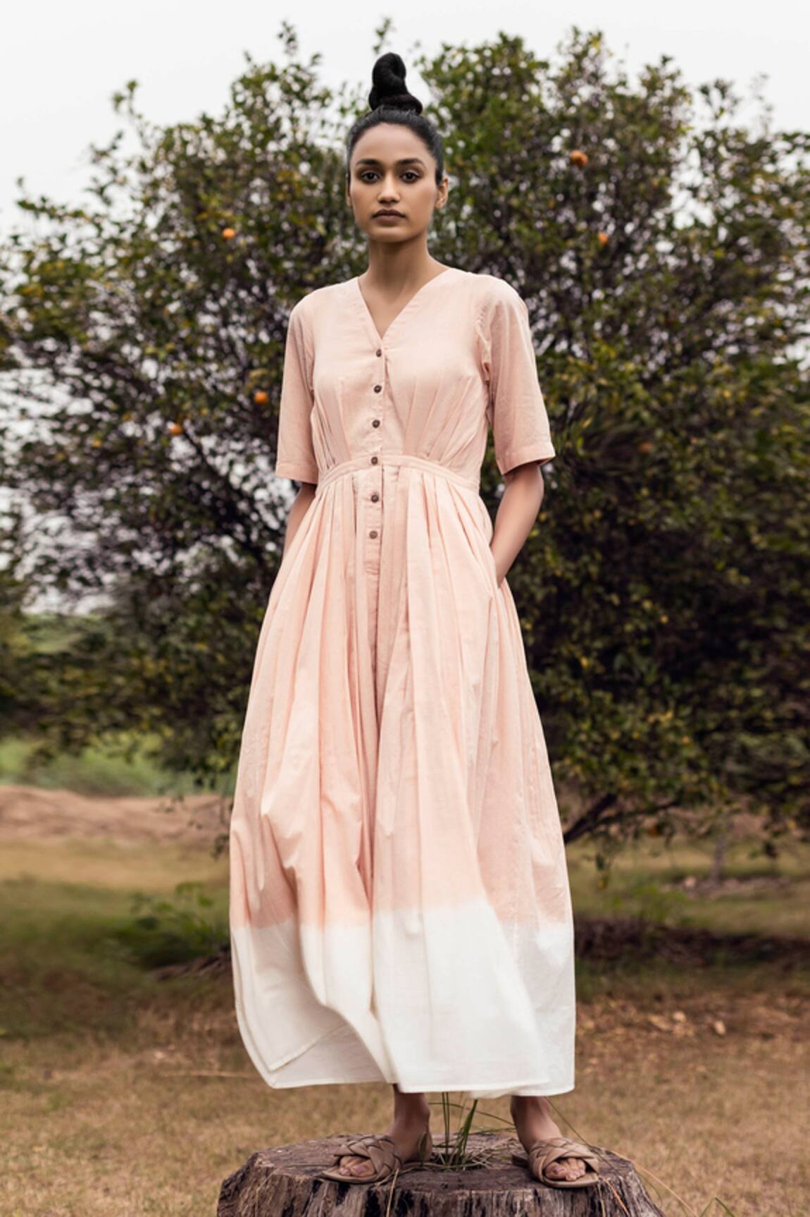 Kharakapas Mellow Mornings Cotton Mulmul Dress