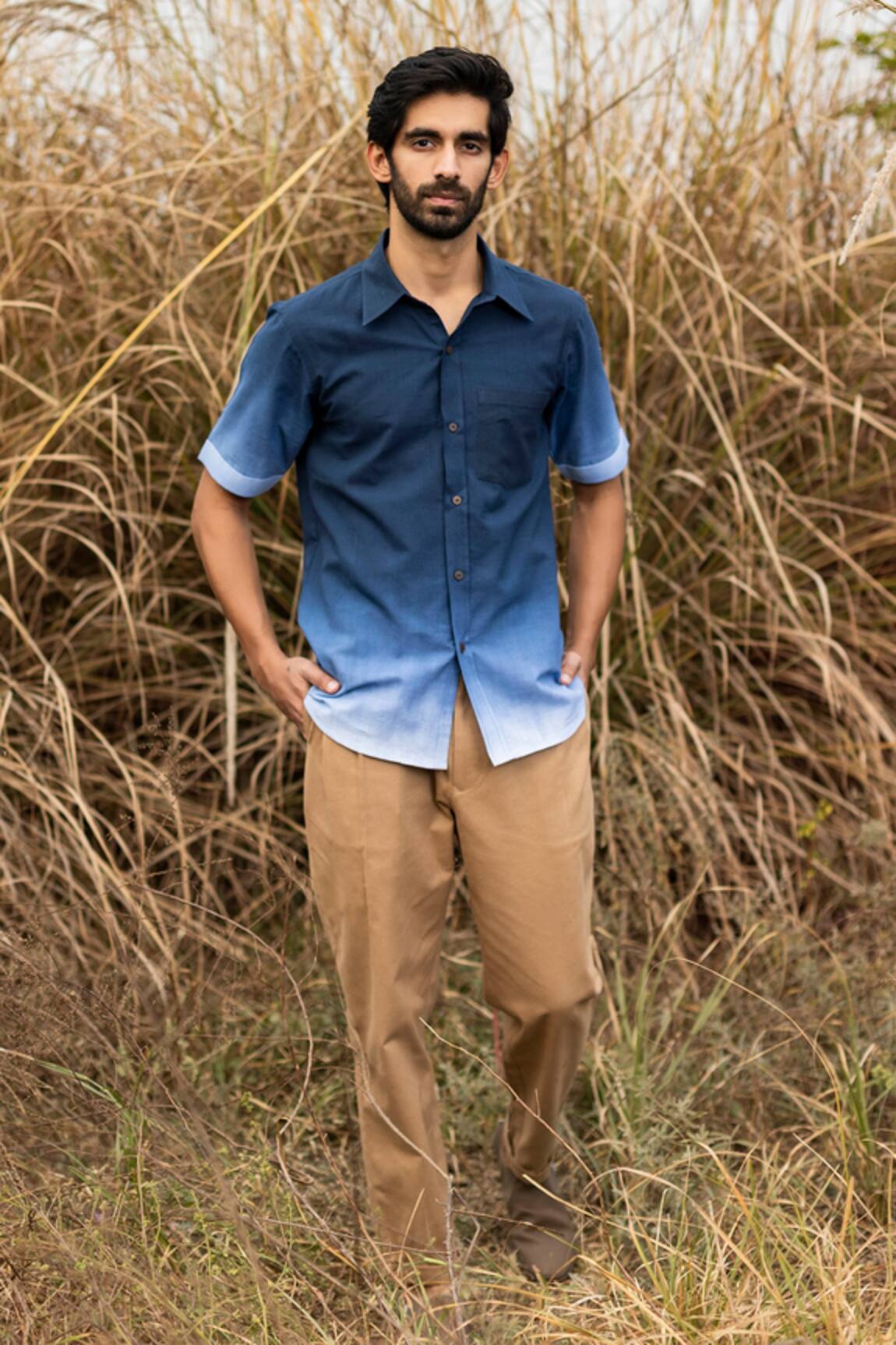 Kharakapas Endless Azure Mulmul Shirt